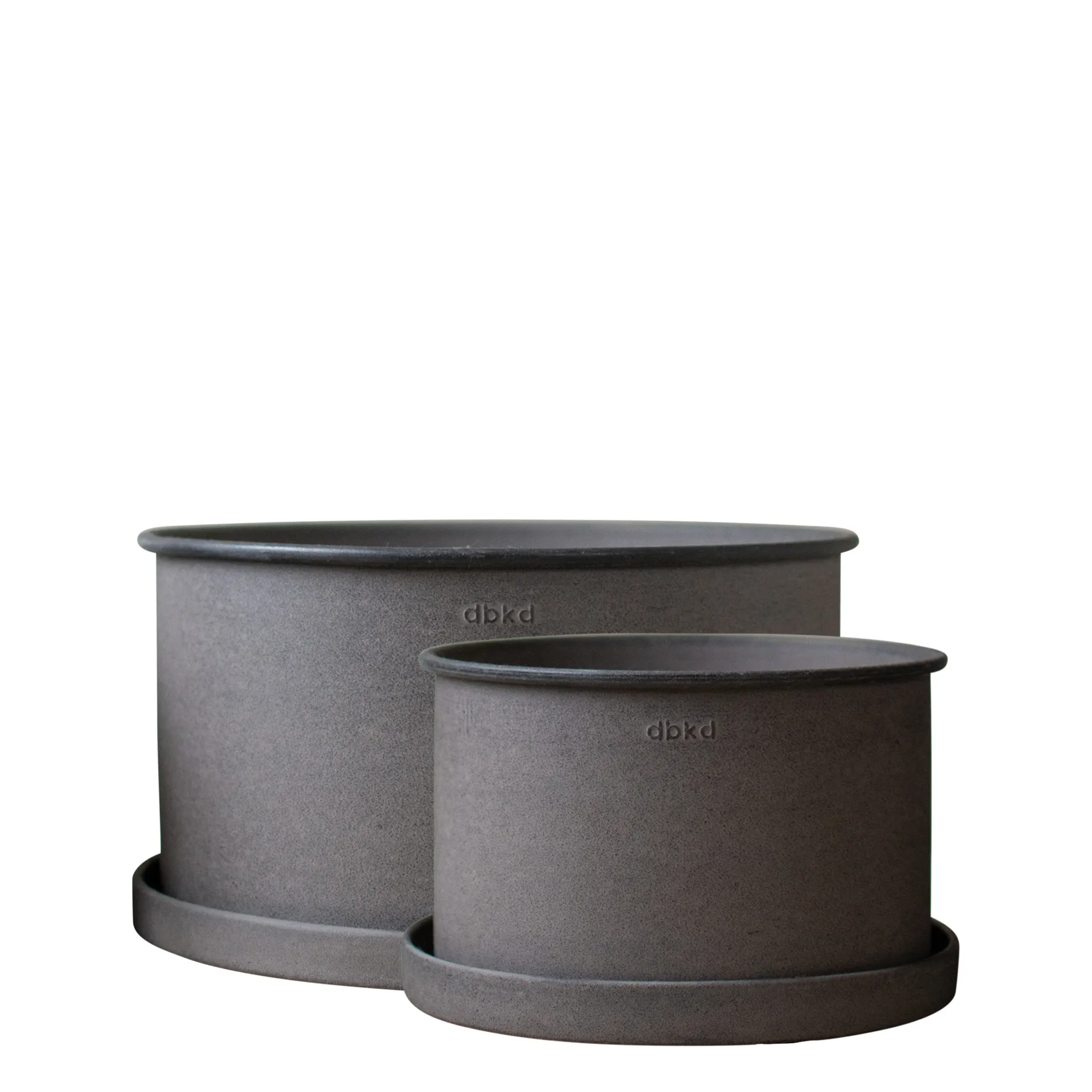 Plant ruukku aluslautasella 2 kpl, Ruskea DBKD
