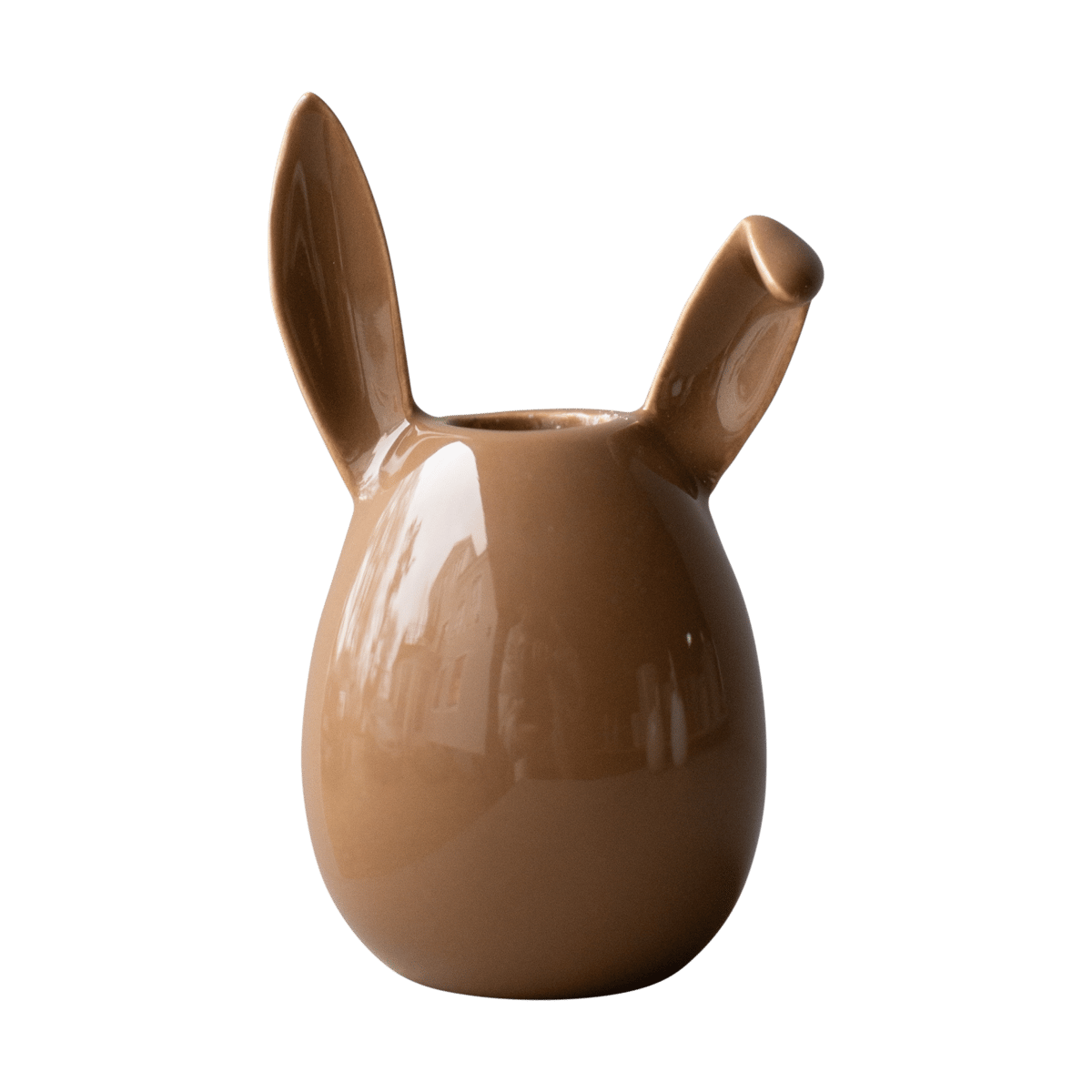 DBKD Rabbit kynttilänjalka 13 cm Shiny nougat | Skandinaavinen Sisustus | Kynttilänjalat & Kyntteliköt | Beige