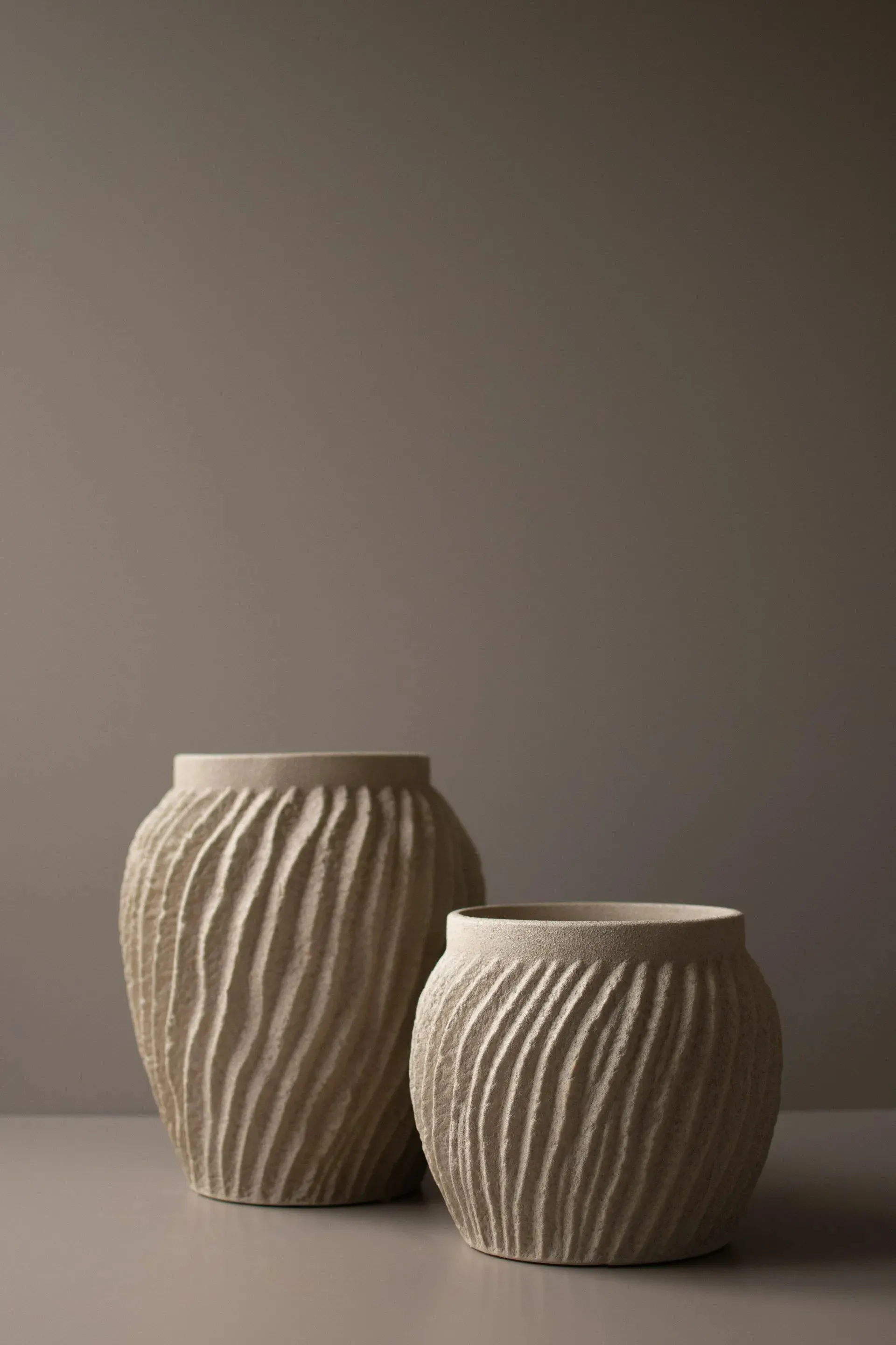 Raw maljakko 19 cm, Sandy mole DBKD