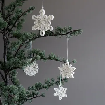 Regular Flake -lumihiutale, valkoinen - Pieni Ø 8,5 cm - DBKD