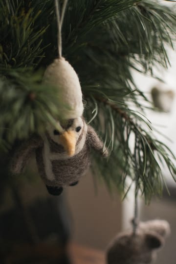Riippuva pingviini koriste - Beige-valkoinen - DBKD