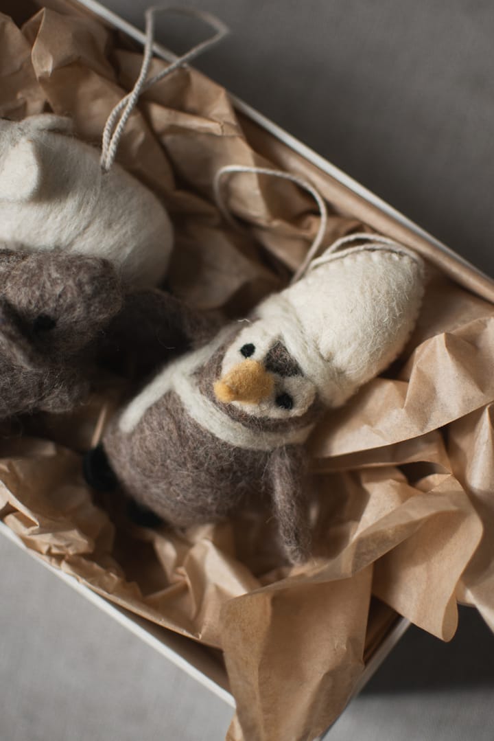 Riippuva pingviini koriste, Beige-valkoinen DBKD