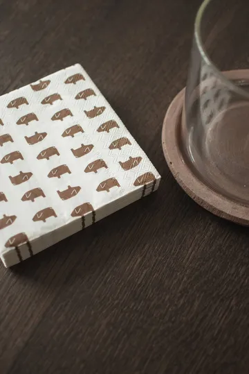 Ruotsalainen pig-paperipyyhe 33x33 cm 20-pack - Ruskea - DBKD