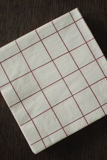 Square paperiservietti 33x33 cm 20-pakkaus - Tummanpunainen - DBKD