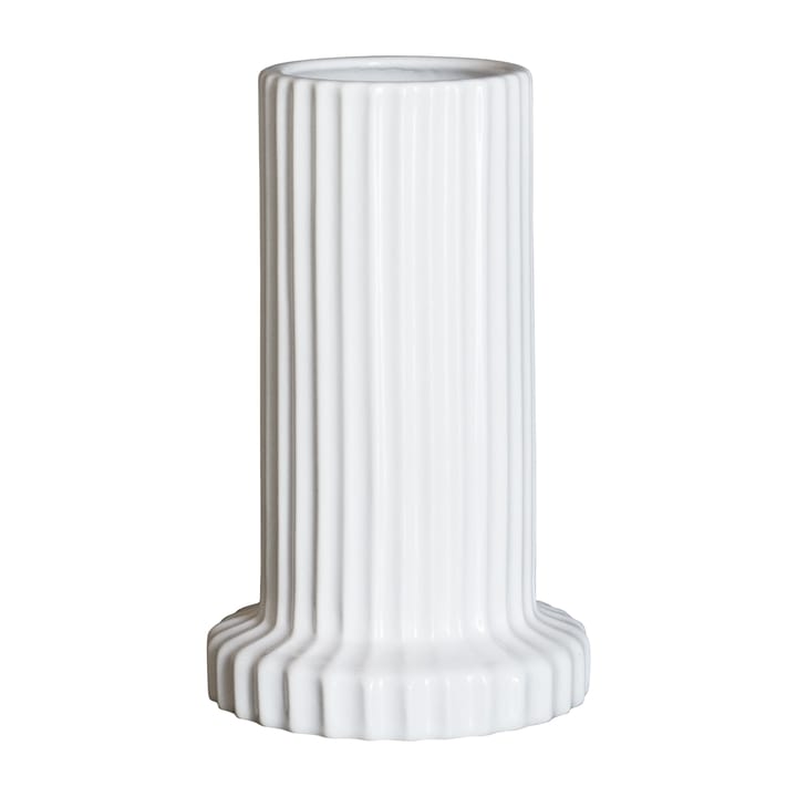 Stripe maljakko 18 cm - Shiny white - DBKD