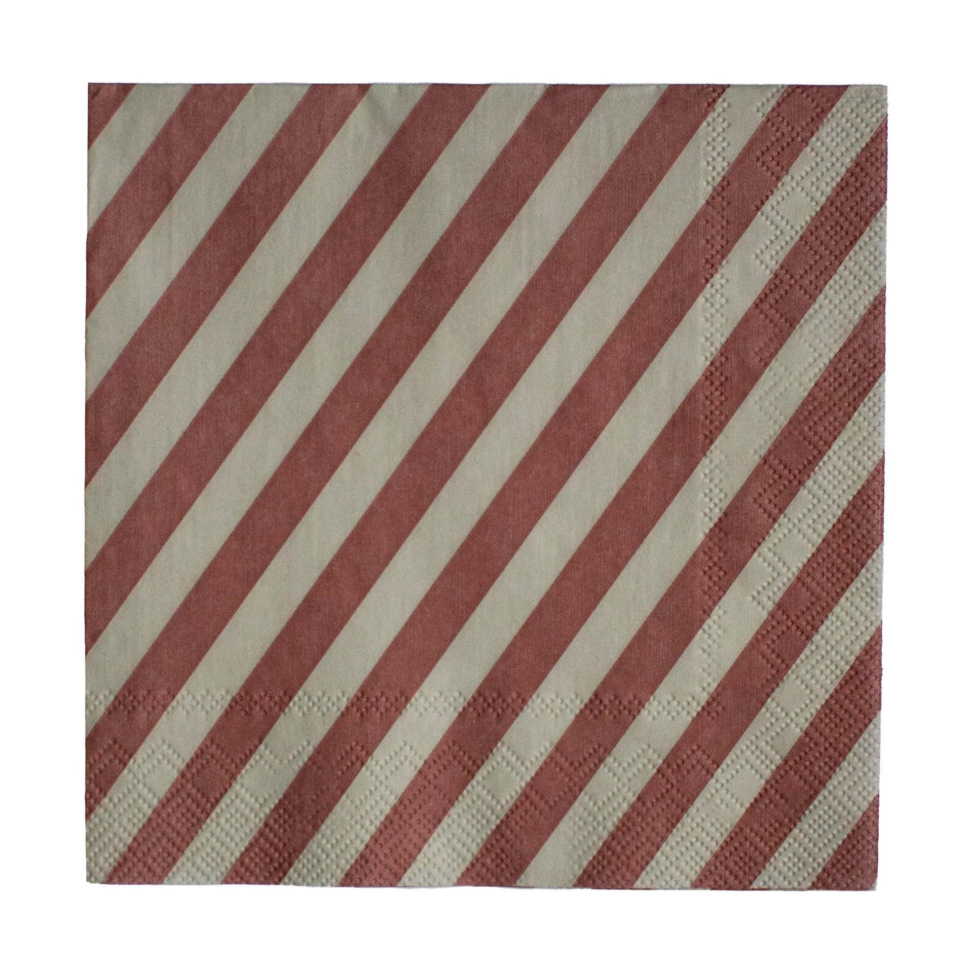 Stripe paperiservietti 33x33 cm 20 kpl, Tumma punainen DBKD