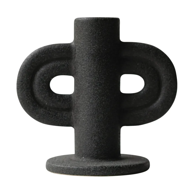 Swirl Similar -kynttilänjalka, Black DBKD