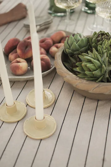 Wave kynttilänjalka - Kiiltävä keltainen - DBKD