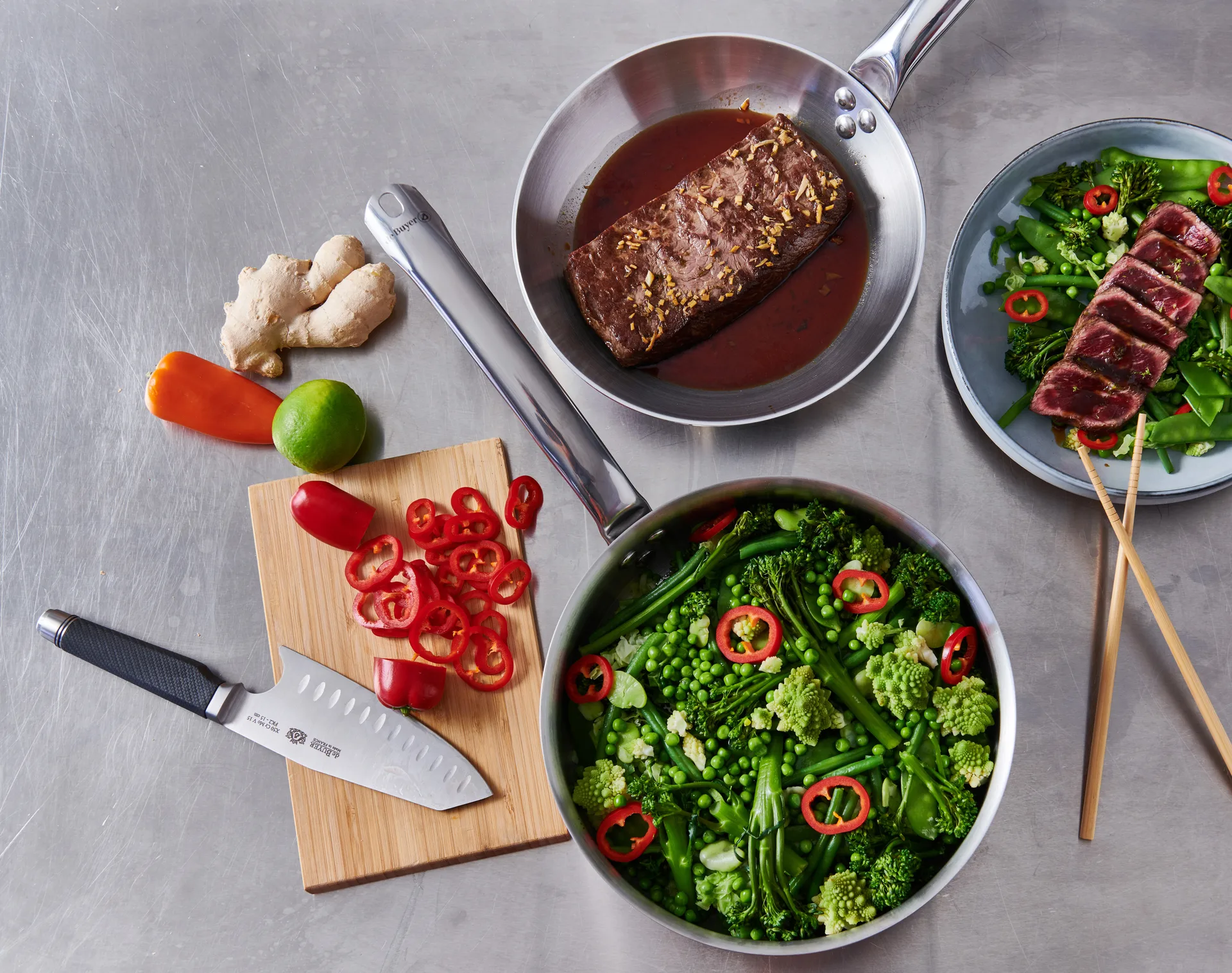 Alchimy paistinpannu ruostumaton teräs, Ø24 cm De Buyer