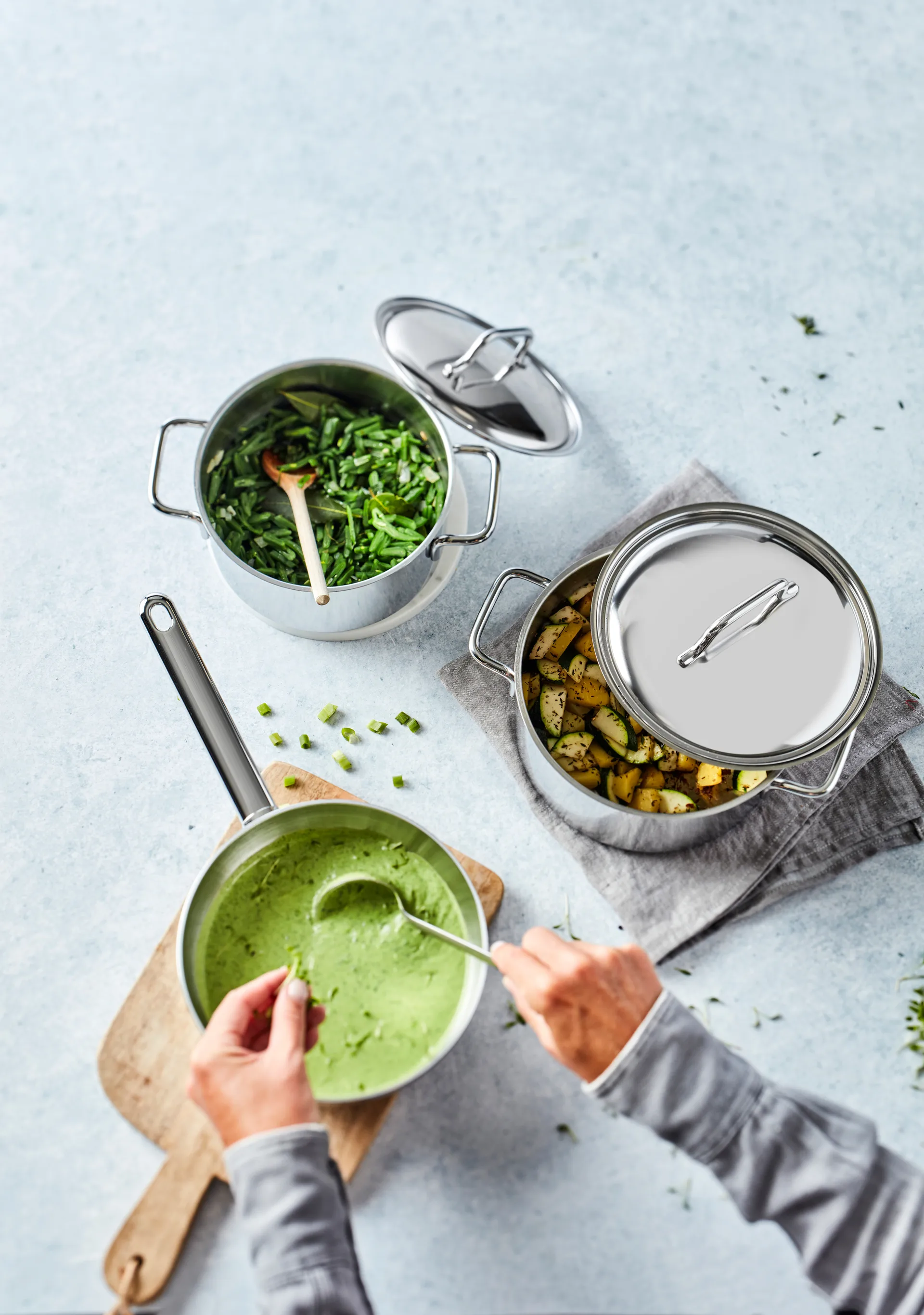 Demeyere Apollo 7 kattila matala ruostumaton teräs, 2,2 L Demeyere