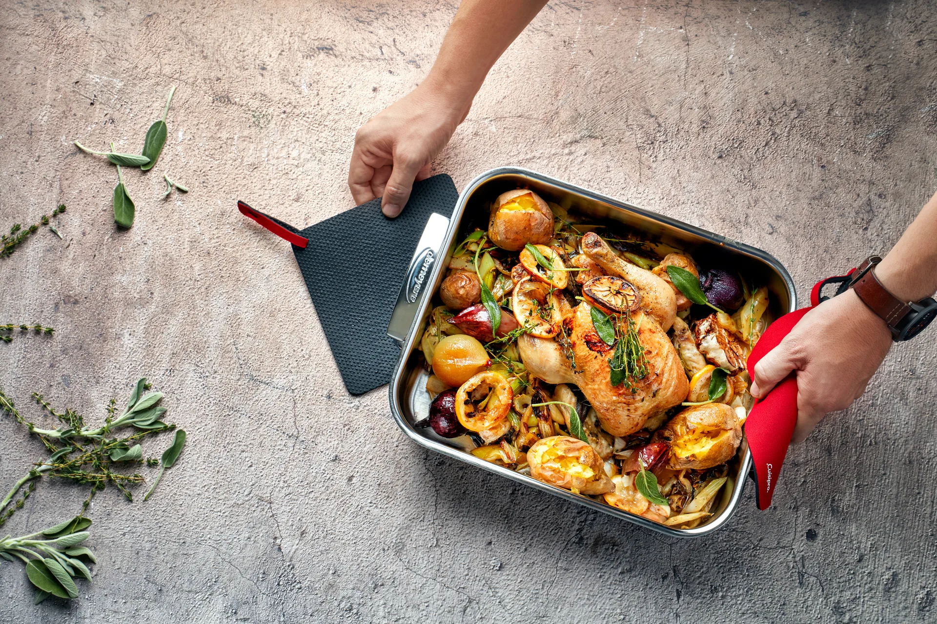 Specialties 5 uunivuoka ruostumatonta terästä 5-kerroksinen., 32x26,5x7 cm Demeyere