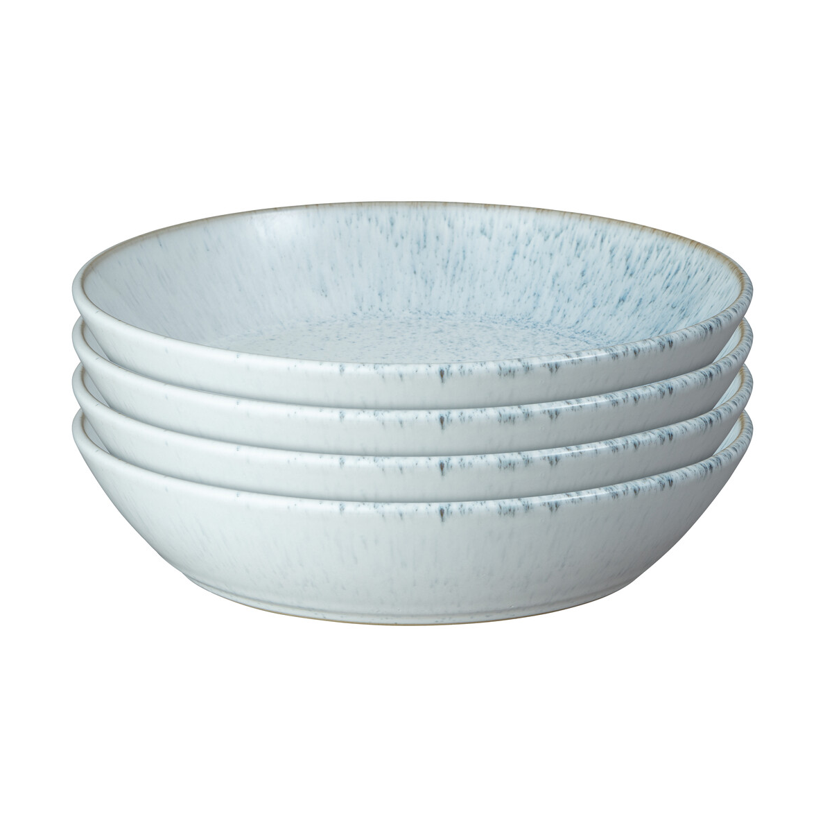 Denby Kiln blue pasta lautanen 4-pack. 22 cm | Skandinaavinen Sisustus | Syvät lautaset | Hopeanvärinen