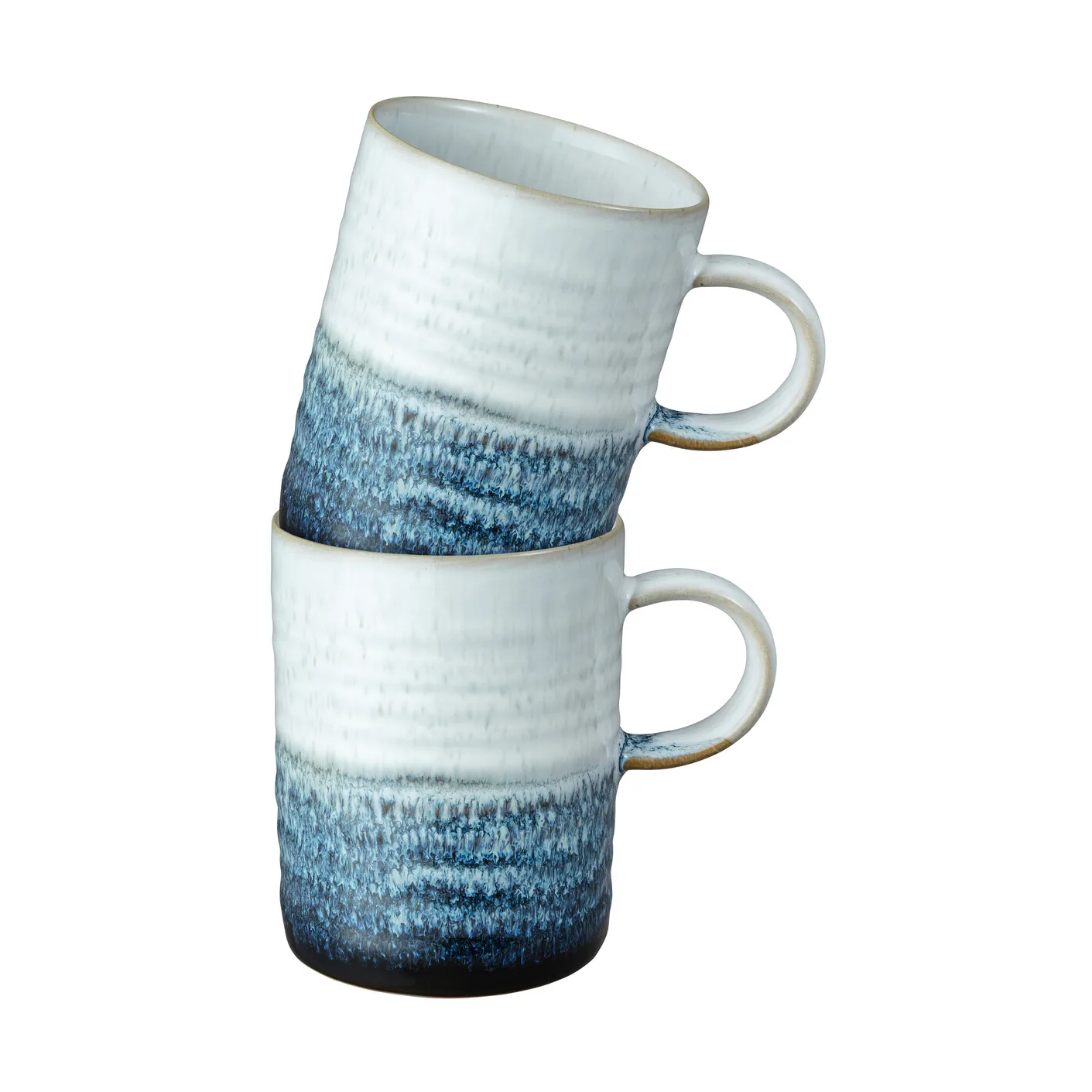 Kiln blue ridged mugg 2-pack, 41 cl Denby