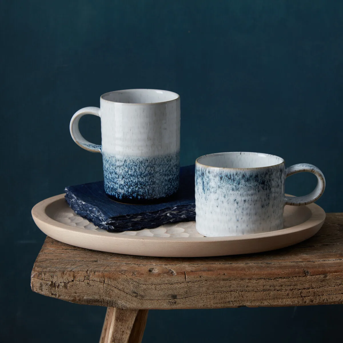 Kiln blue ridged muki, 41 cl Denby