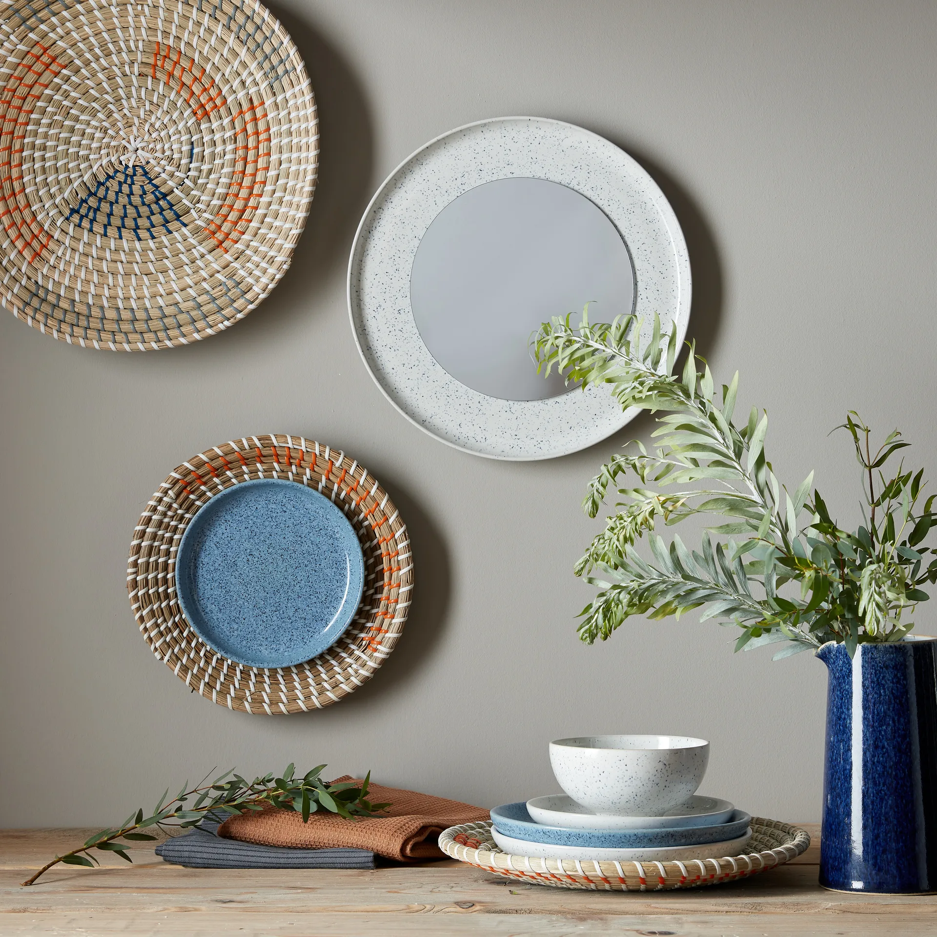 Studio Blue coupe -lautanen, 21 cm, Chalk Denby