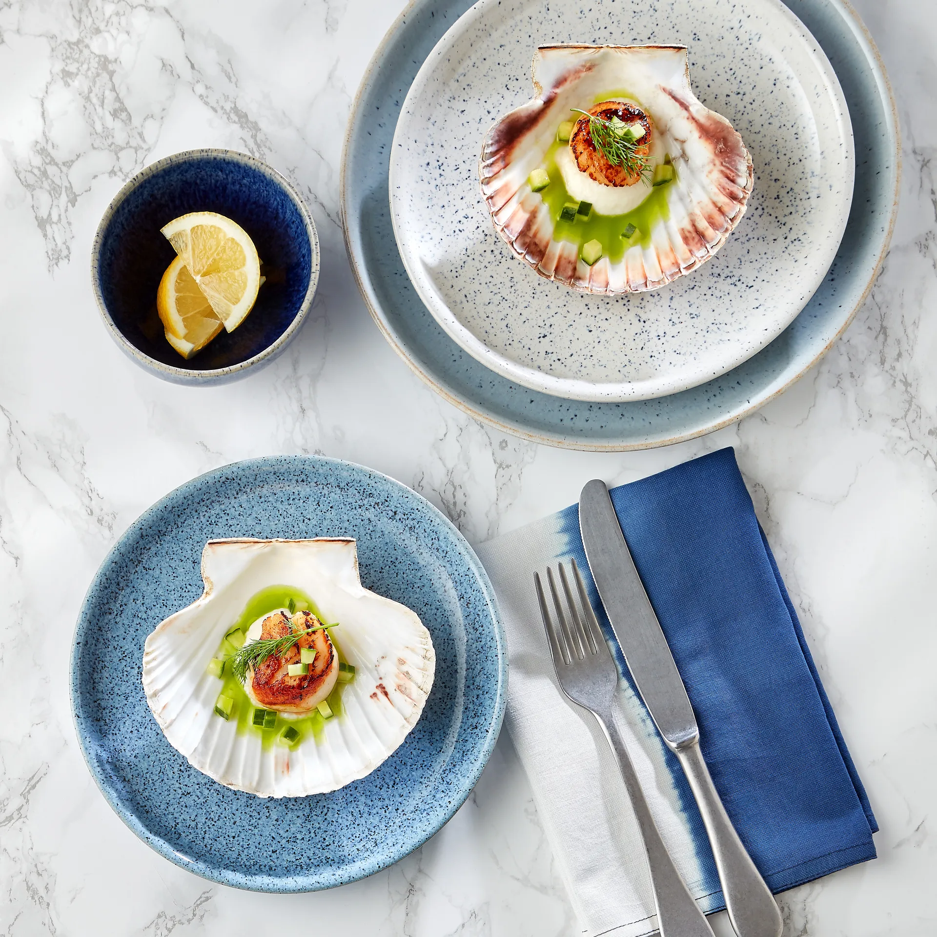 Studio Blue coupe -lautanen, 26 cm, Flint Denby