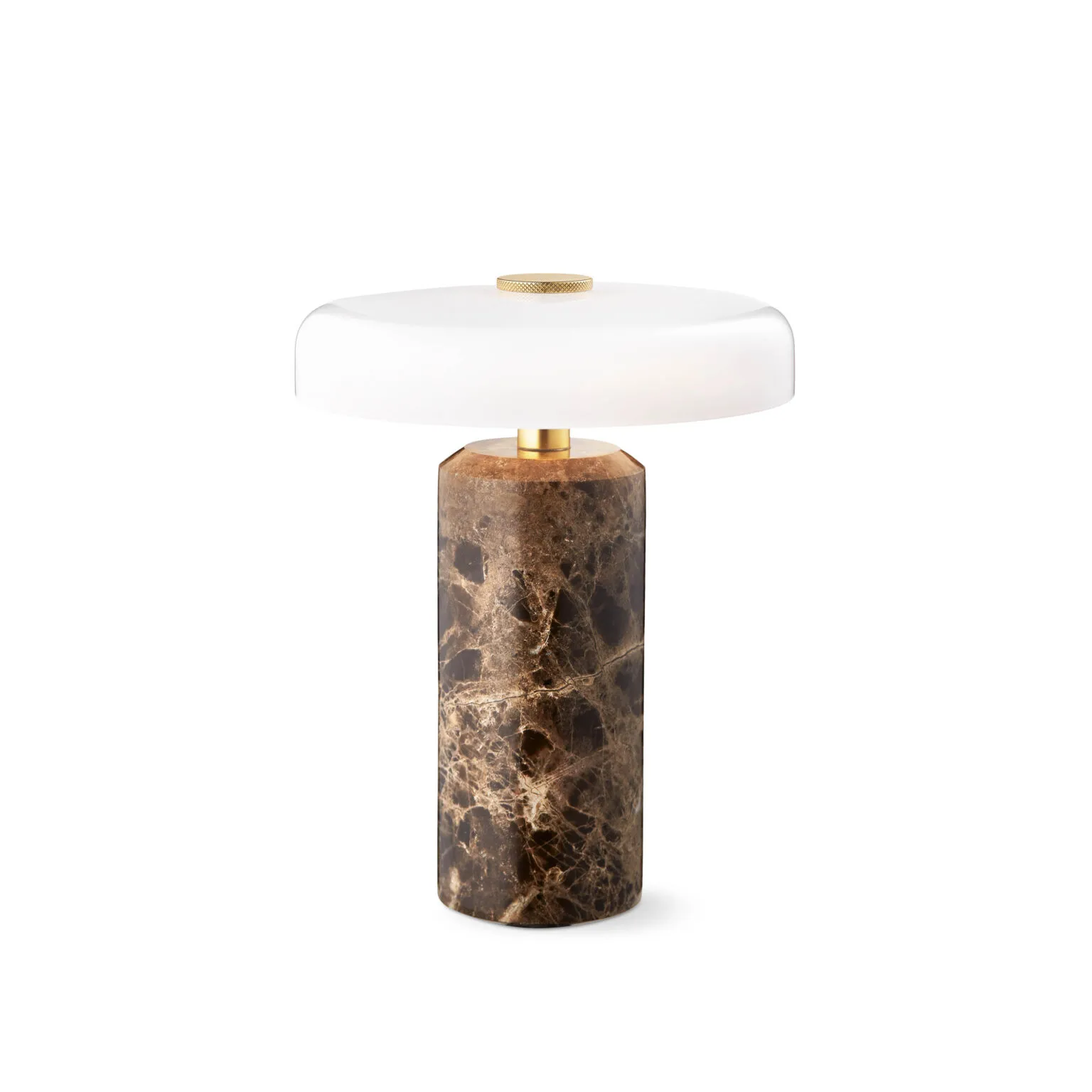 Trip pöytävalaisin Ø17x21 cm marmori, Tumma emperador-kiiltävä opaali Design By Us