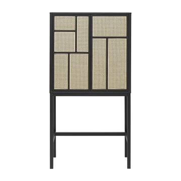 Air vitriinikaappi - musta, rottinki - Design House Stockholm
