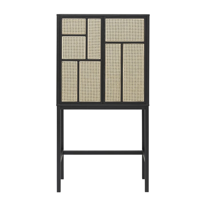 Air vitriinikaappi, musta, rottinki Design House Stockholm