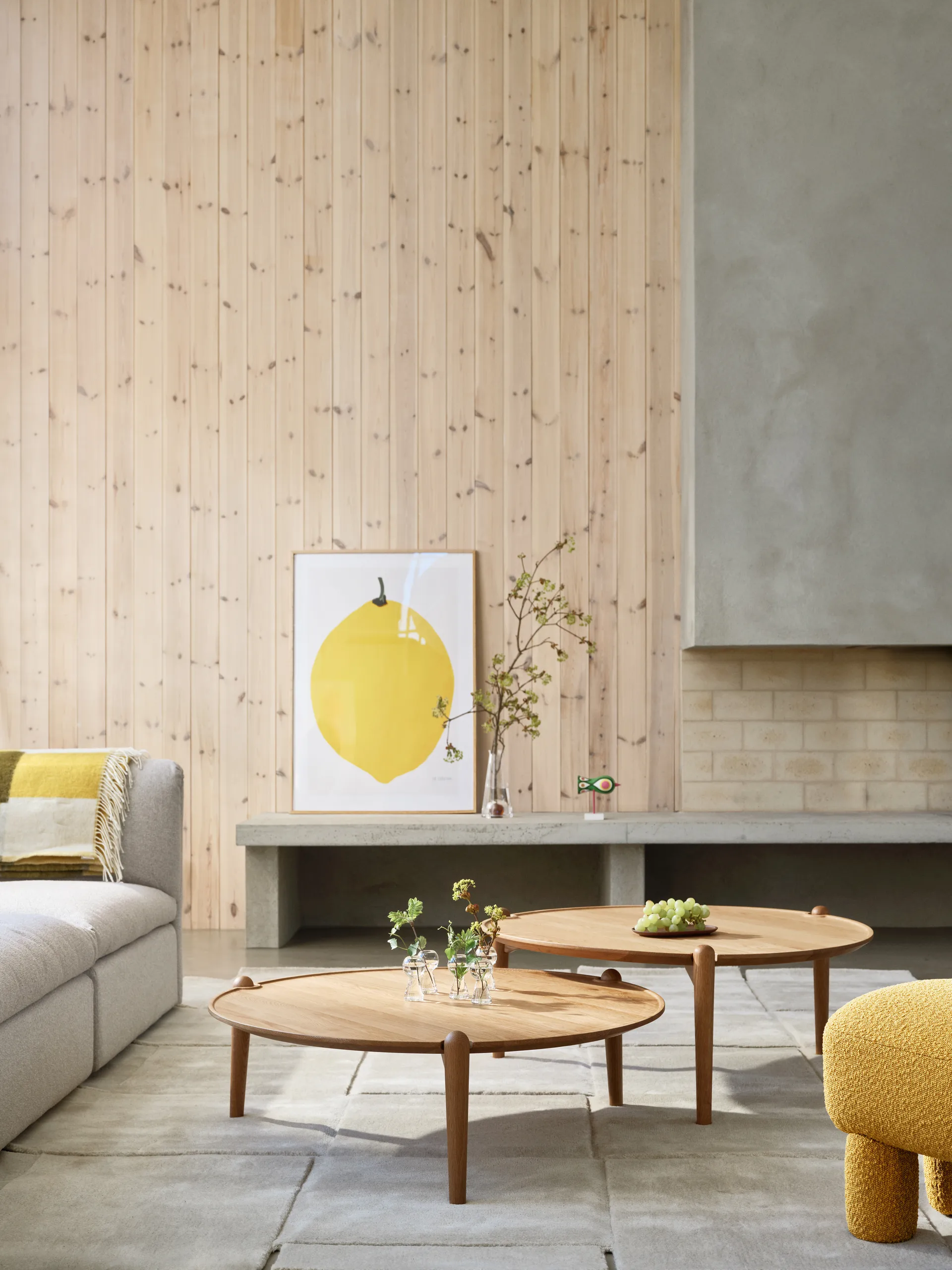 Aria soffbord, Light oak, Ø50x37 cm Design House Stockholm