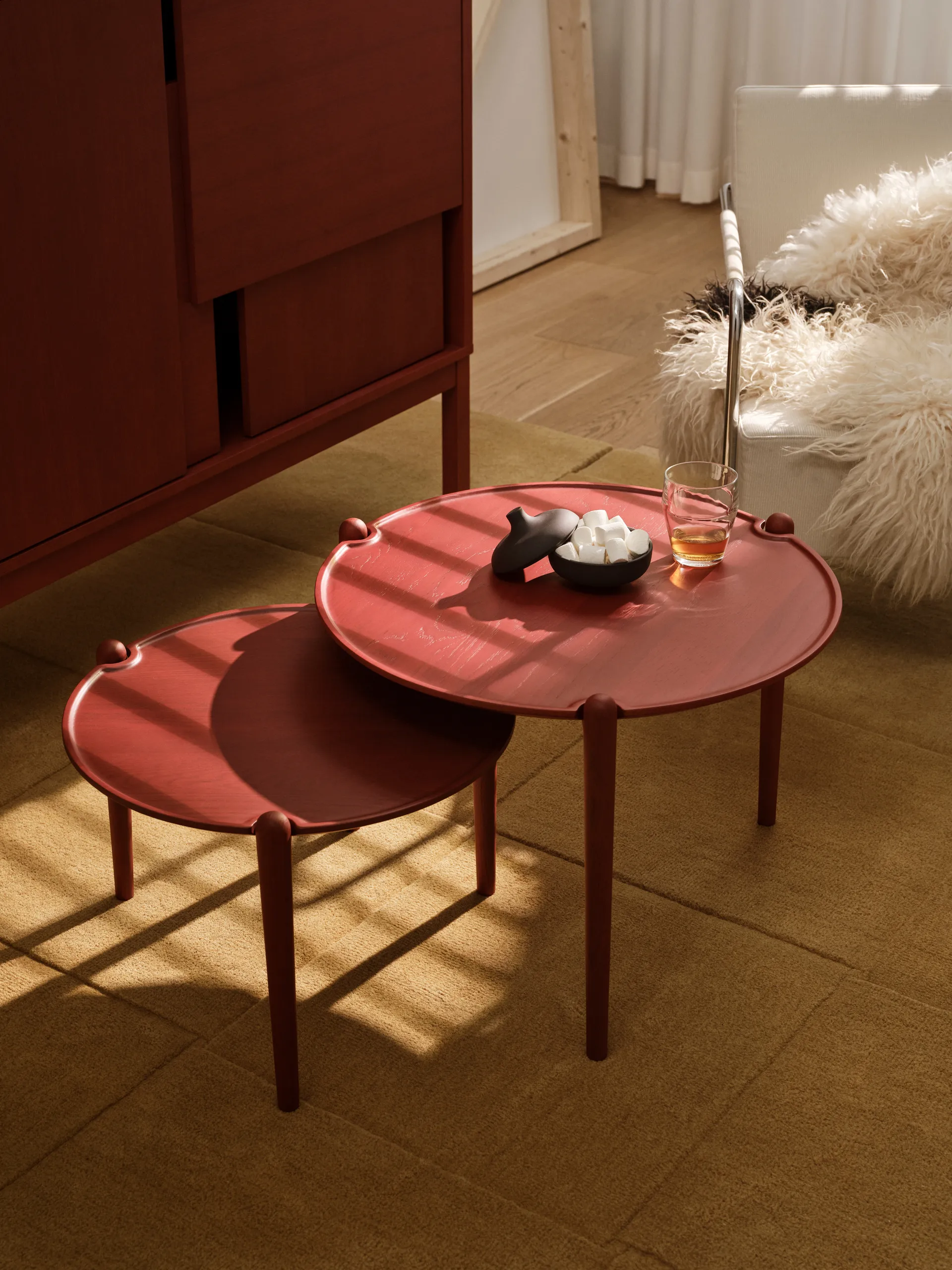 Aria soffbord, Red, Ø50×37 cm Design House Stockholm