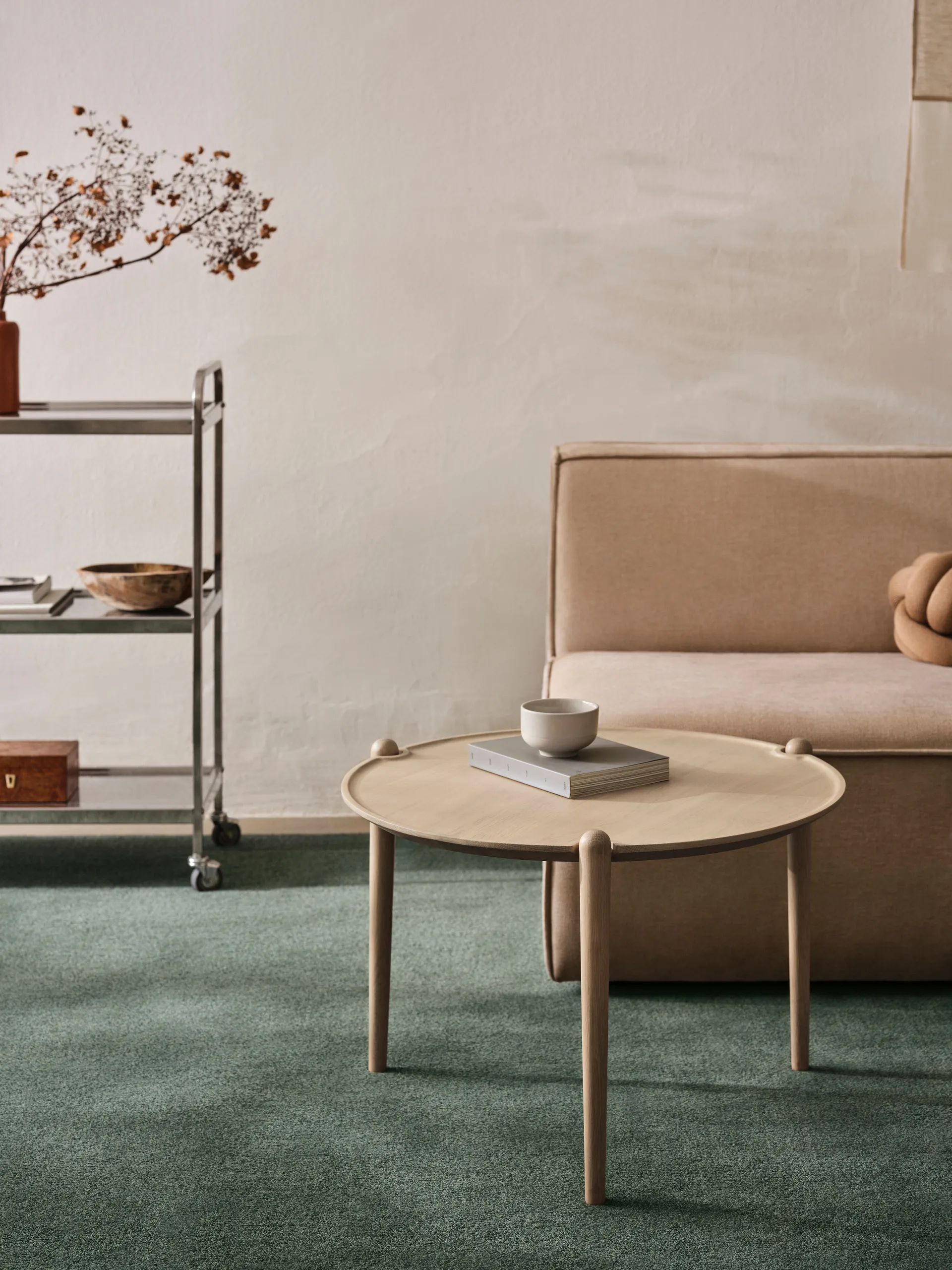 Aria sohvapöytä korkea 46 cm, Light oak Design House Stockholm