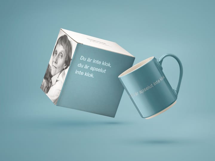 Astrid Lindgren -muki, du är inte klok…, Ruotsinkielinen teksti Design House Stockholm