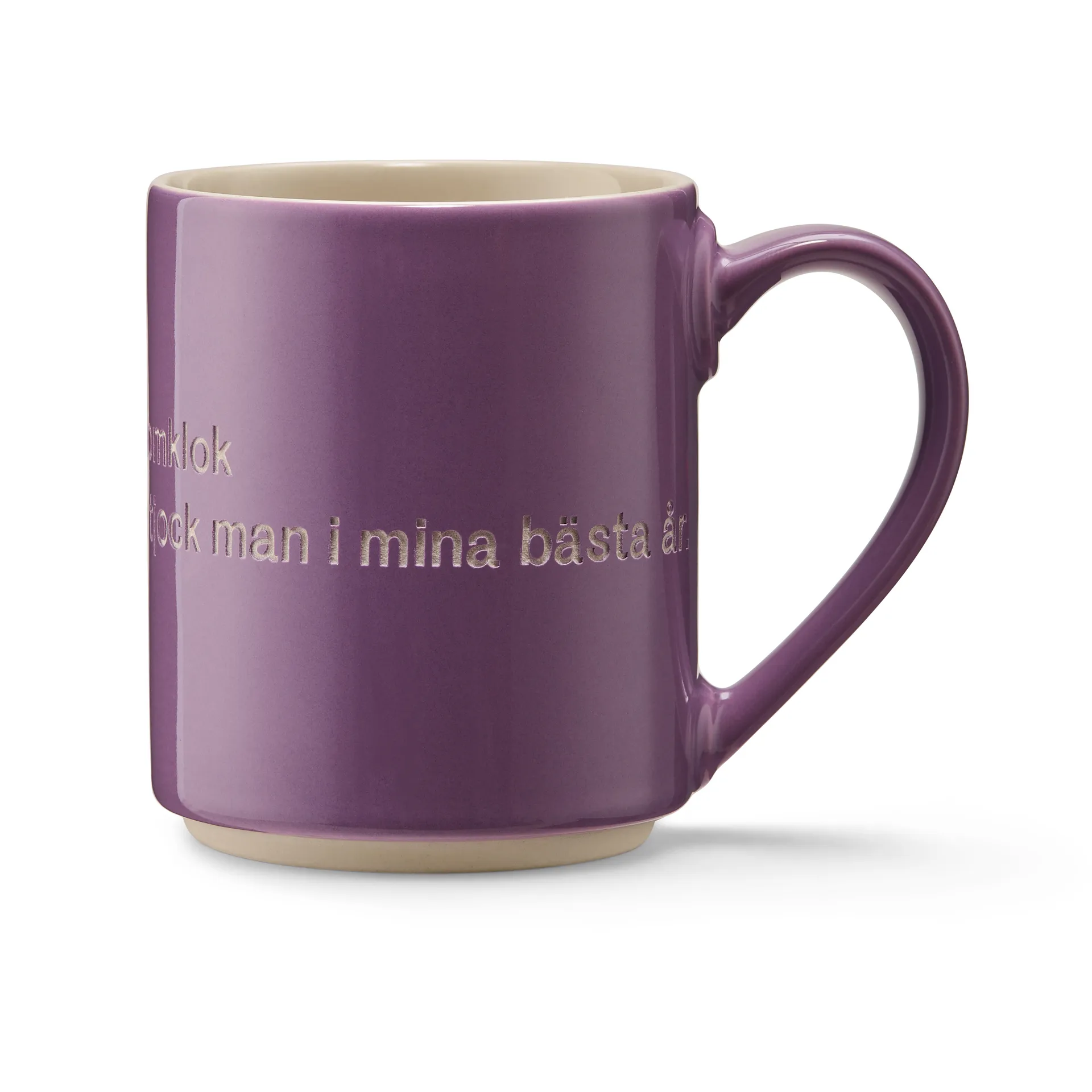 Astrid Lindgren muki, minä olen kaunis…, violetti-ruotsiksi Design House Stockholm