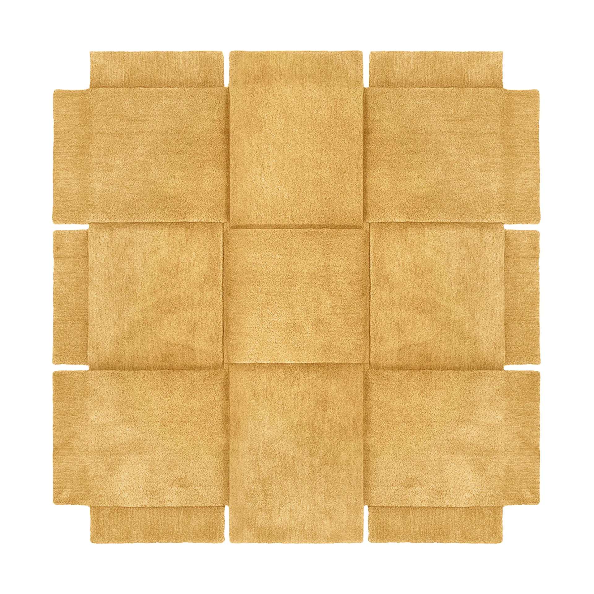 Basket matto yellow ochre, 180x180 cm Design House Stockholm