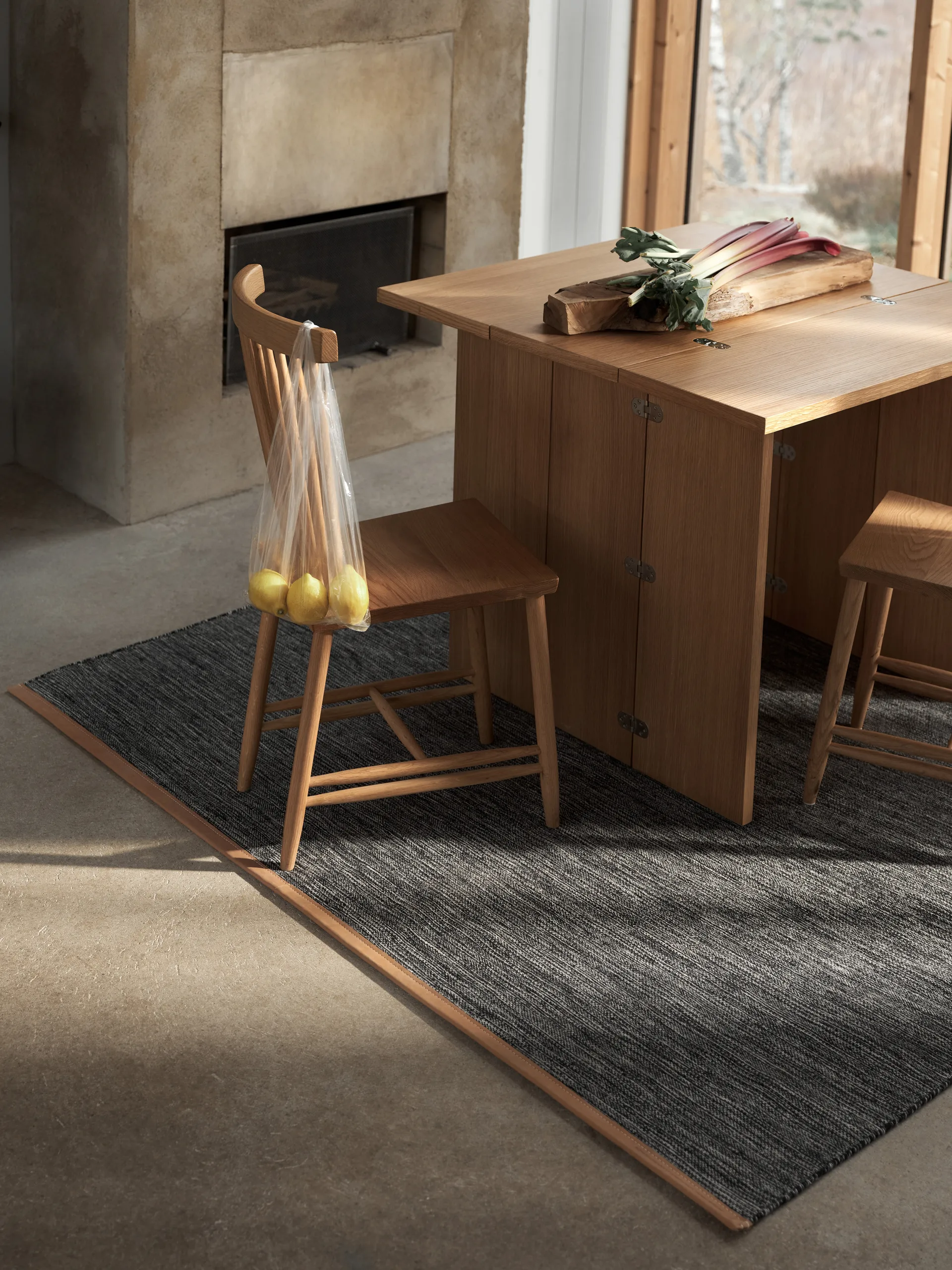 Björk matto iso tummanharmaa, 170 x 240 cm Design House Stockholm