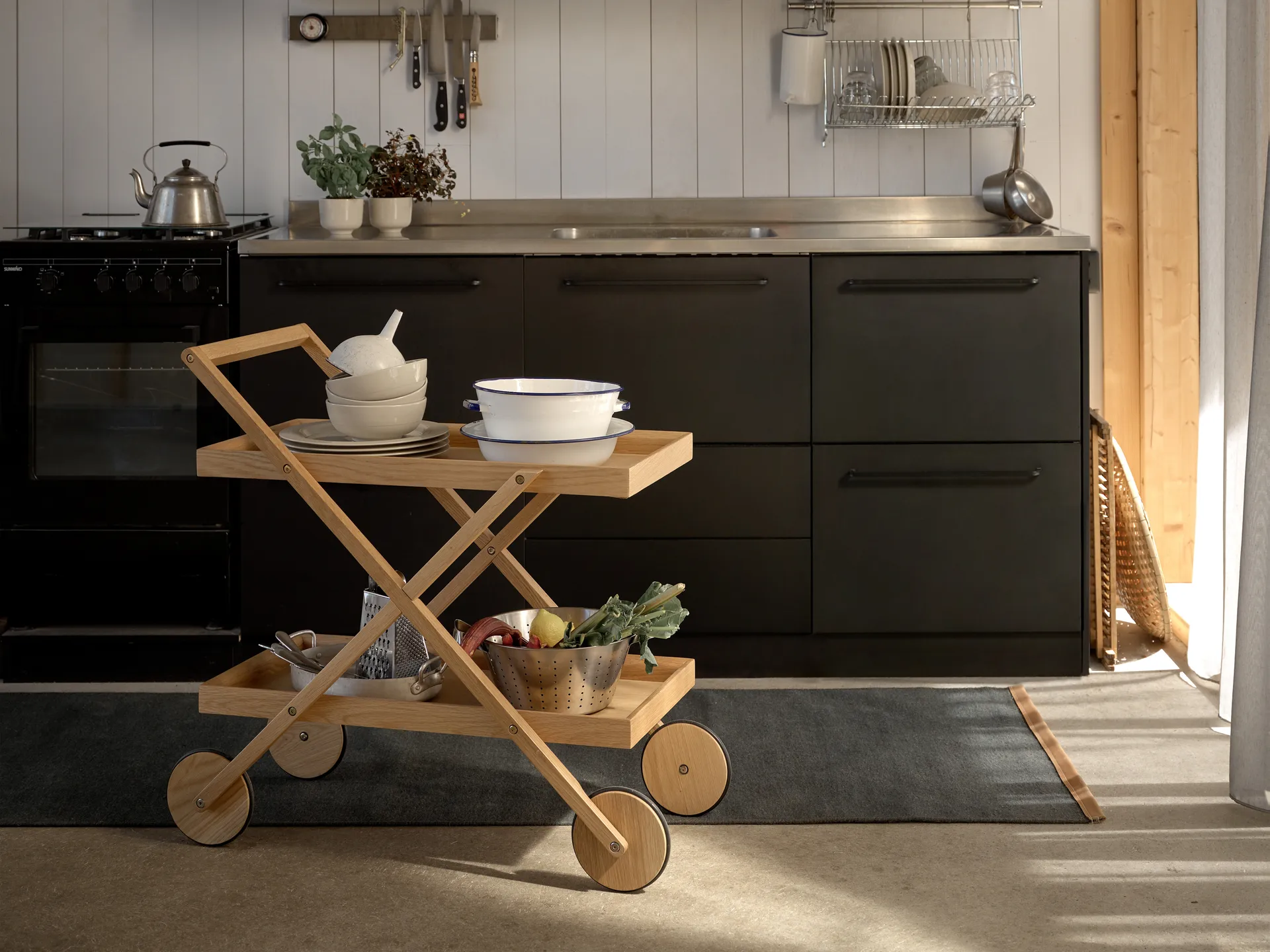 Björk-matto sininen, 80x250 cm Design House Stockholm