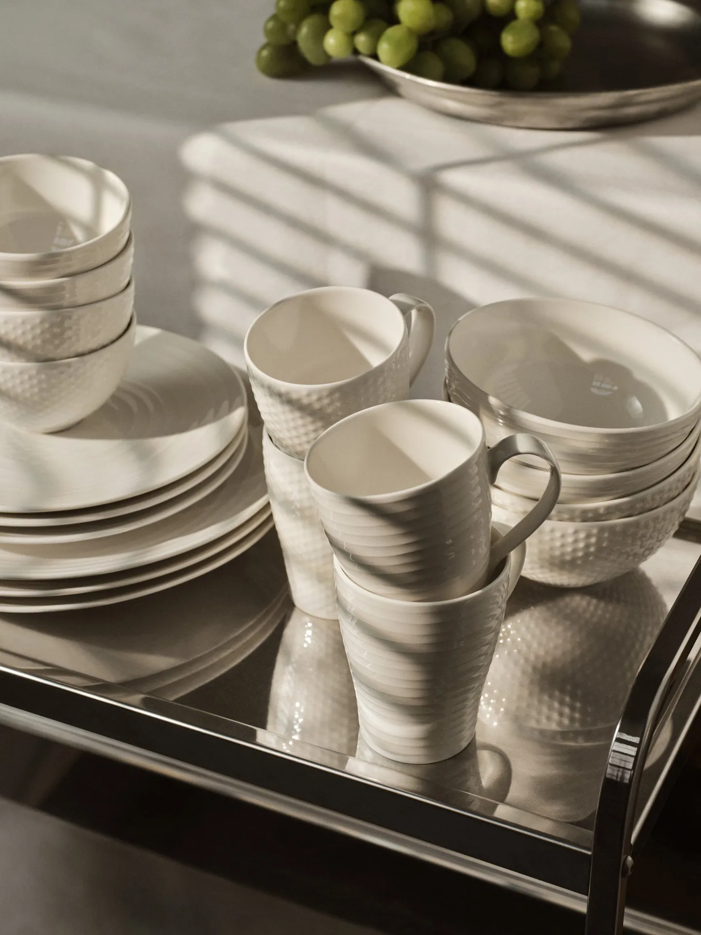 Blond asetti, valkoiset raidat Design House Stockholm