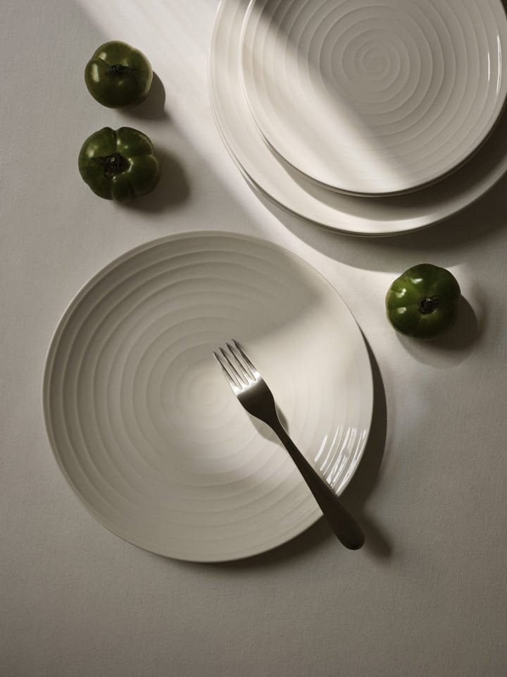 Blond-ruokalautanen 28 cm, raita, valkoinen Design House Stockholm