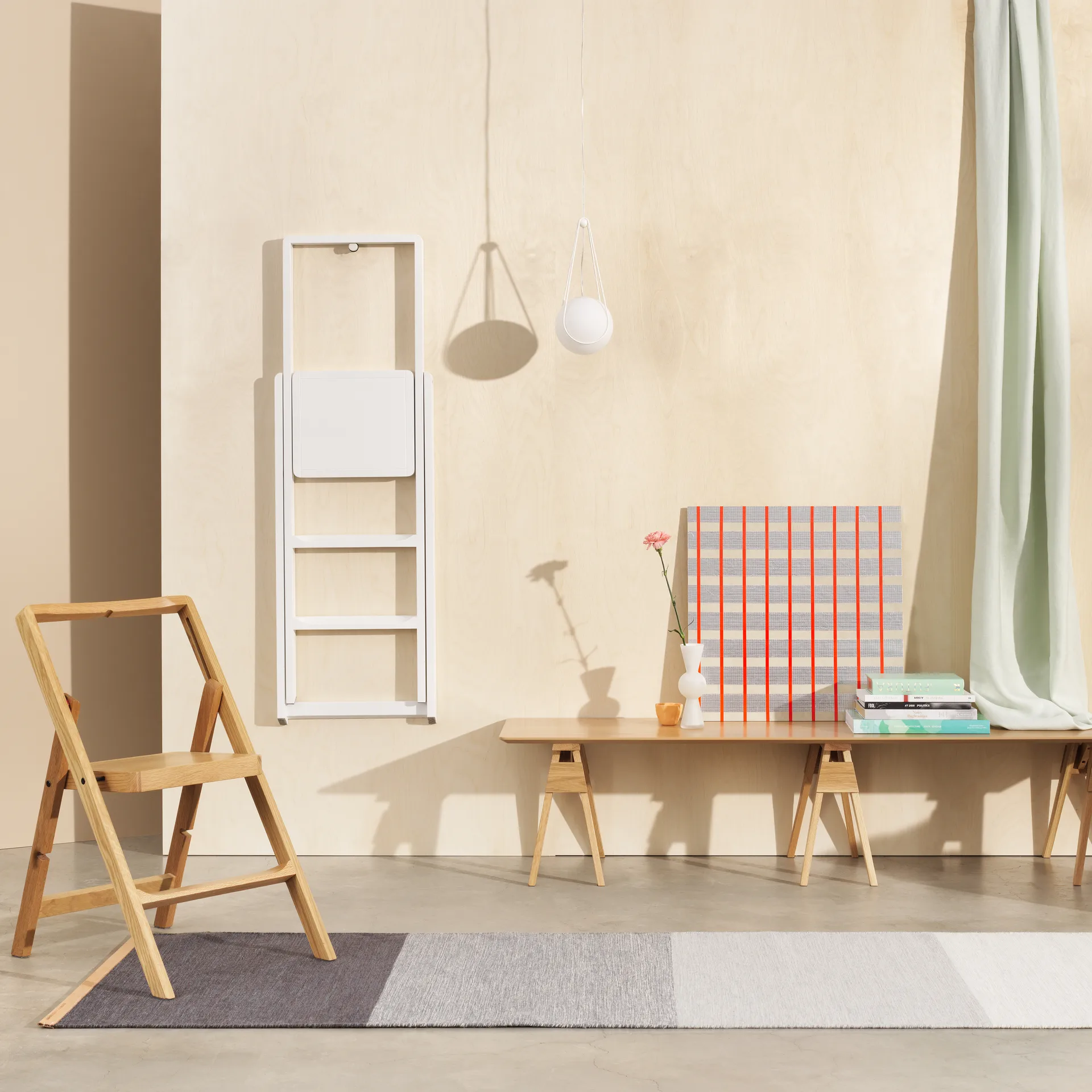 Fields matto 80x250 cm, Sininen-harmaa Design House Stockholm