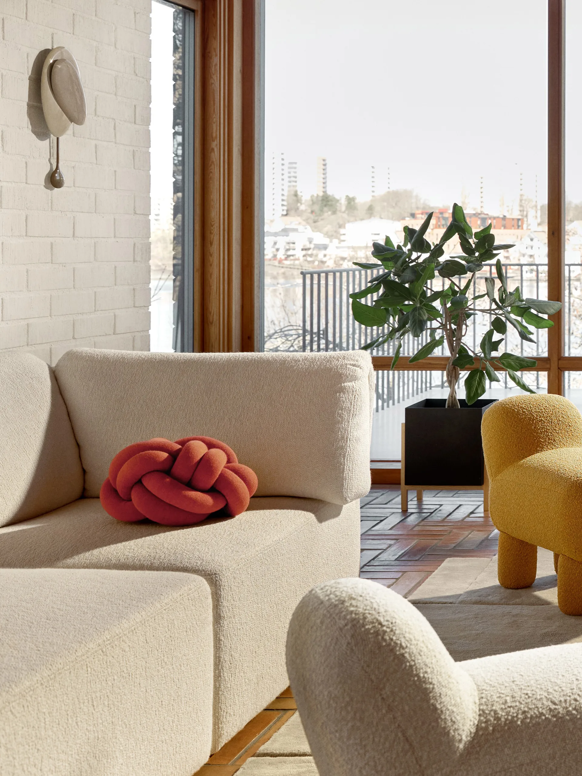 Knot tyyny, Orange red Design House Stockholm