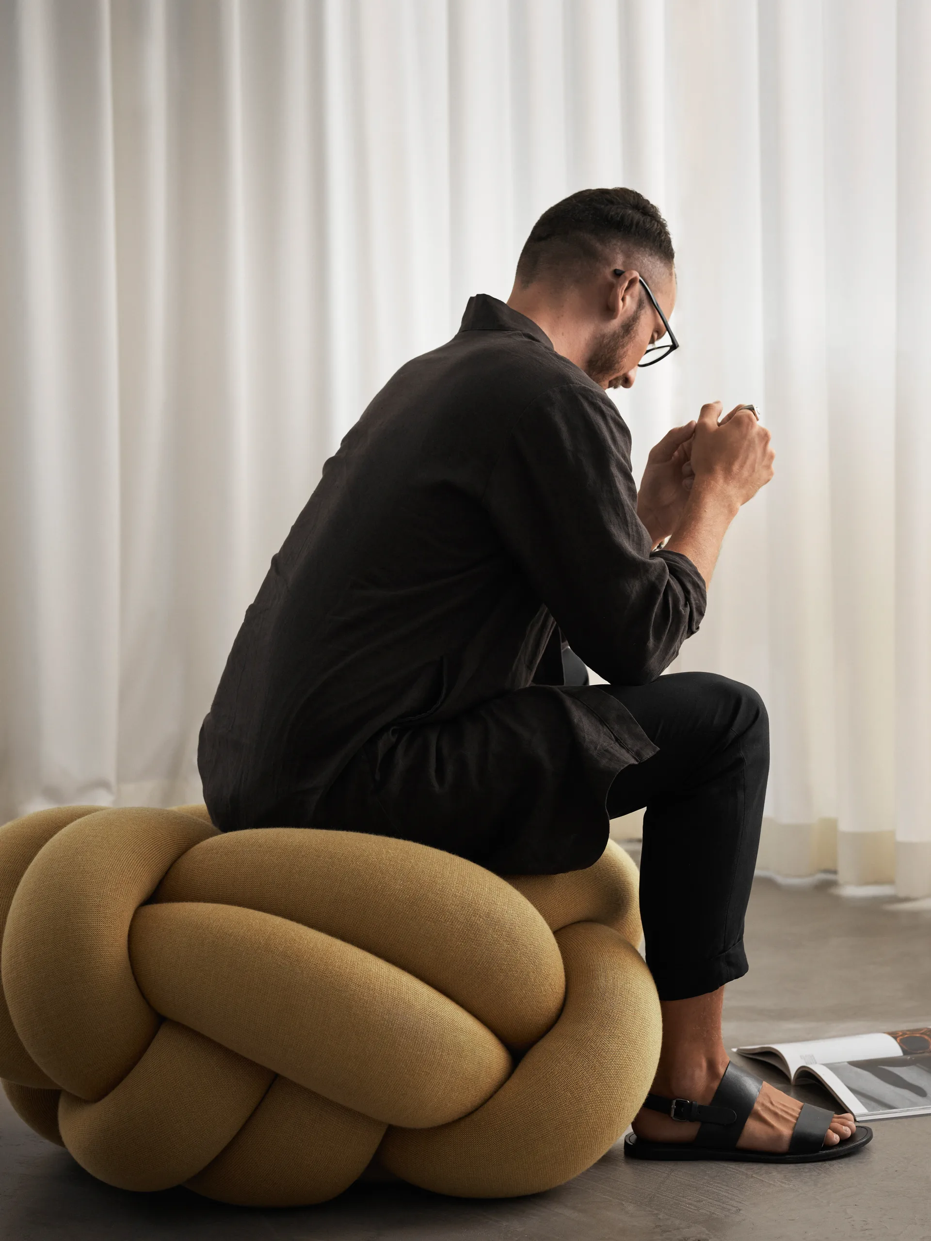 Knot tyyny XL, Yellow Design House Stockholm