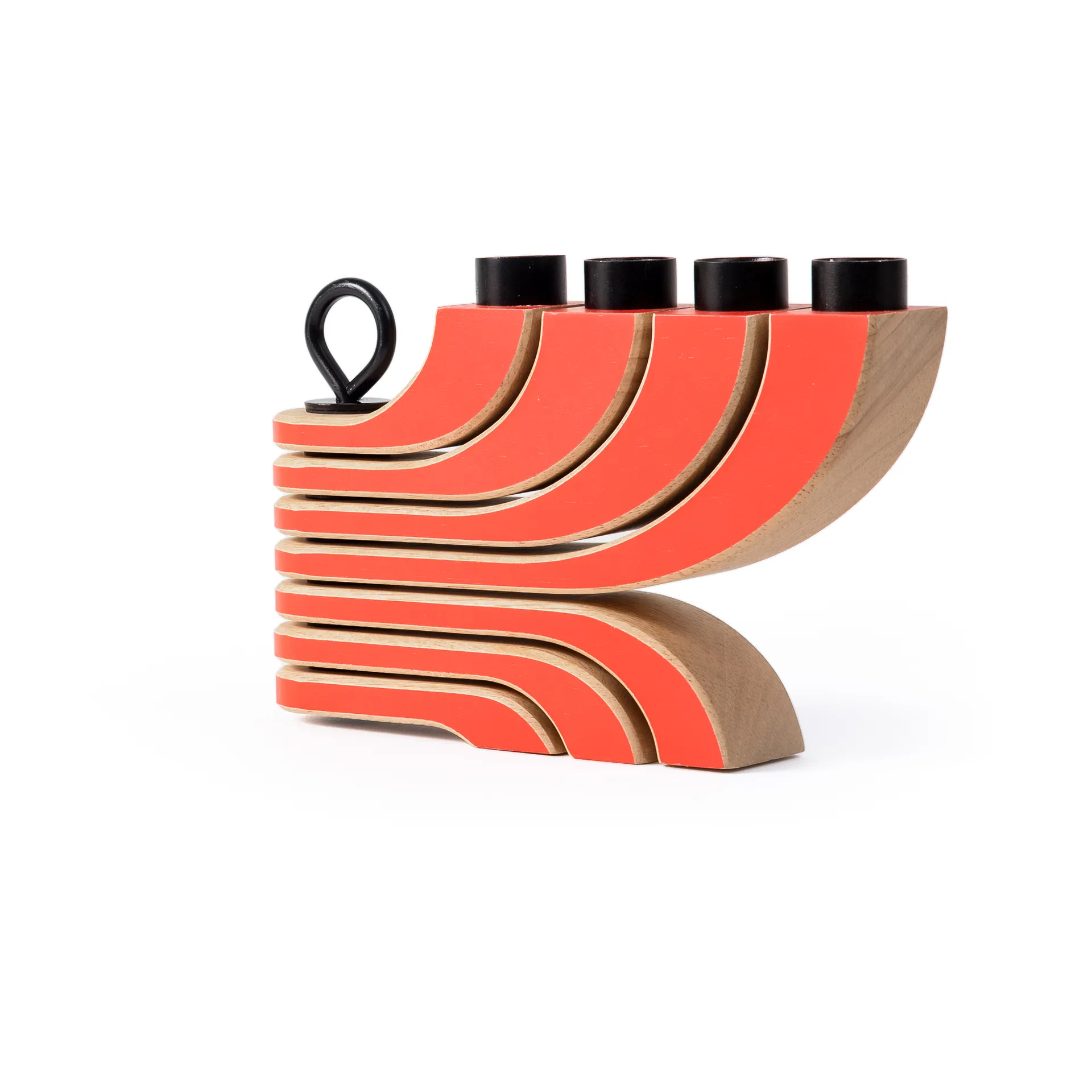 Nordic light kynttilänjalka, 4-haarainen, Punainen Design House Stockholm