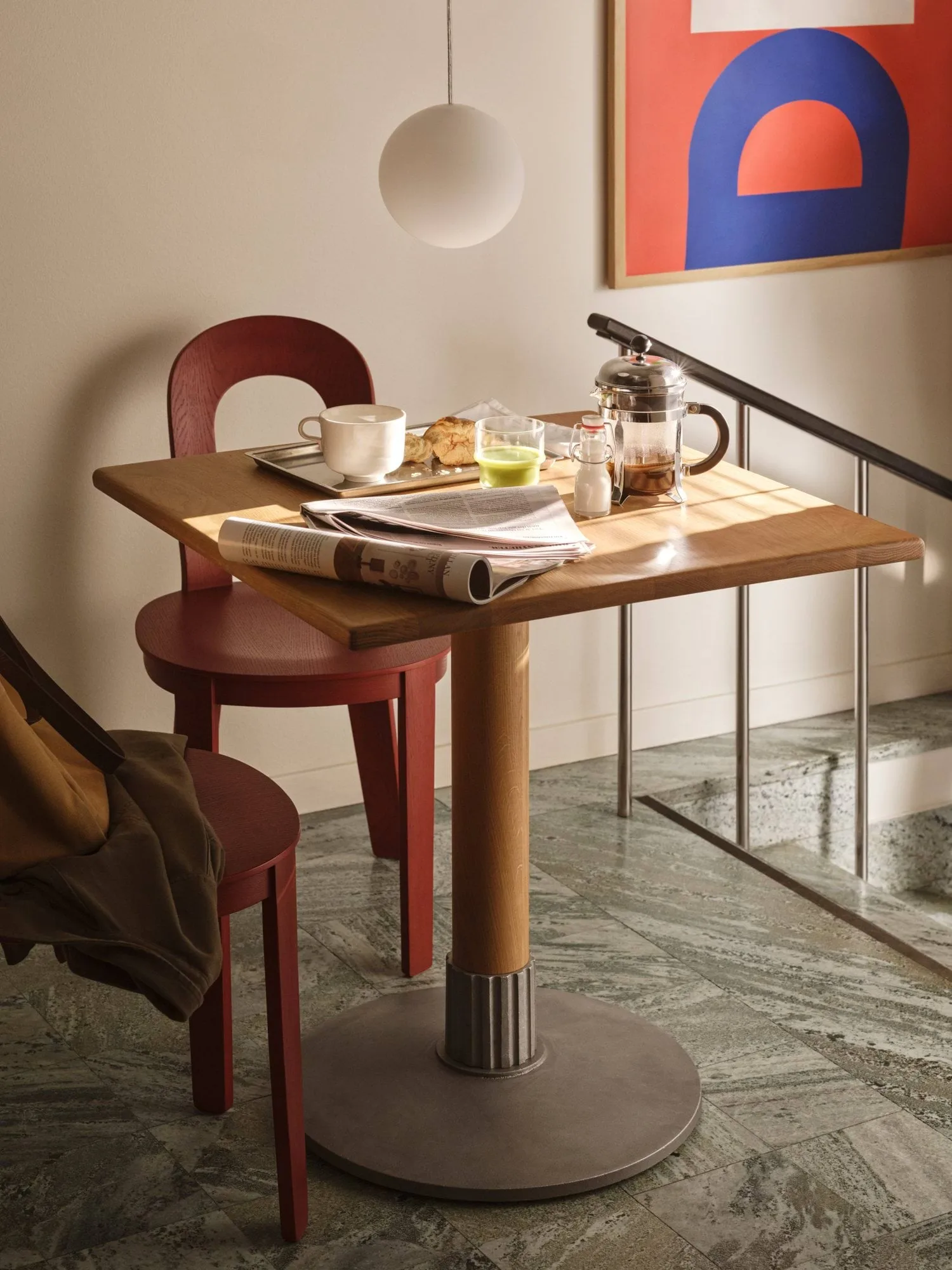Tock Table ruokapöytä, Tumma tammi, 75x75x76 cm Design House Stockholm