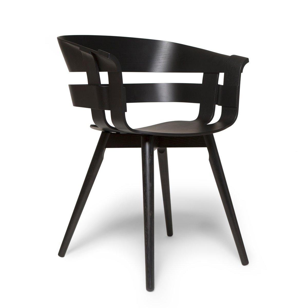 Design House Stockholm Wick Chair tuoli musta-musta saarnipuiset jalat