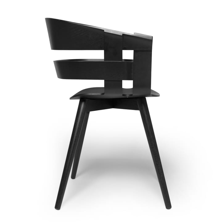 Wick Chair tuoli, musta-musta saarnipuiset jalat Design House Stockholm