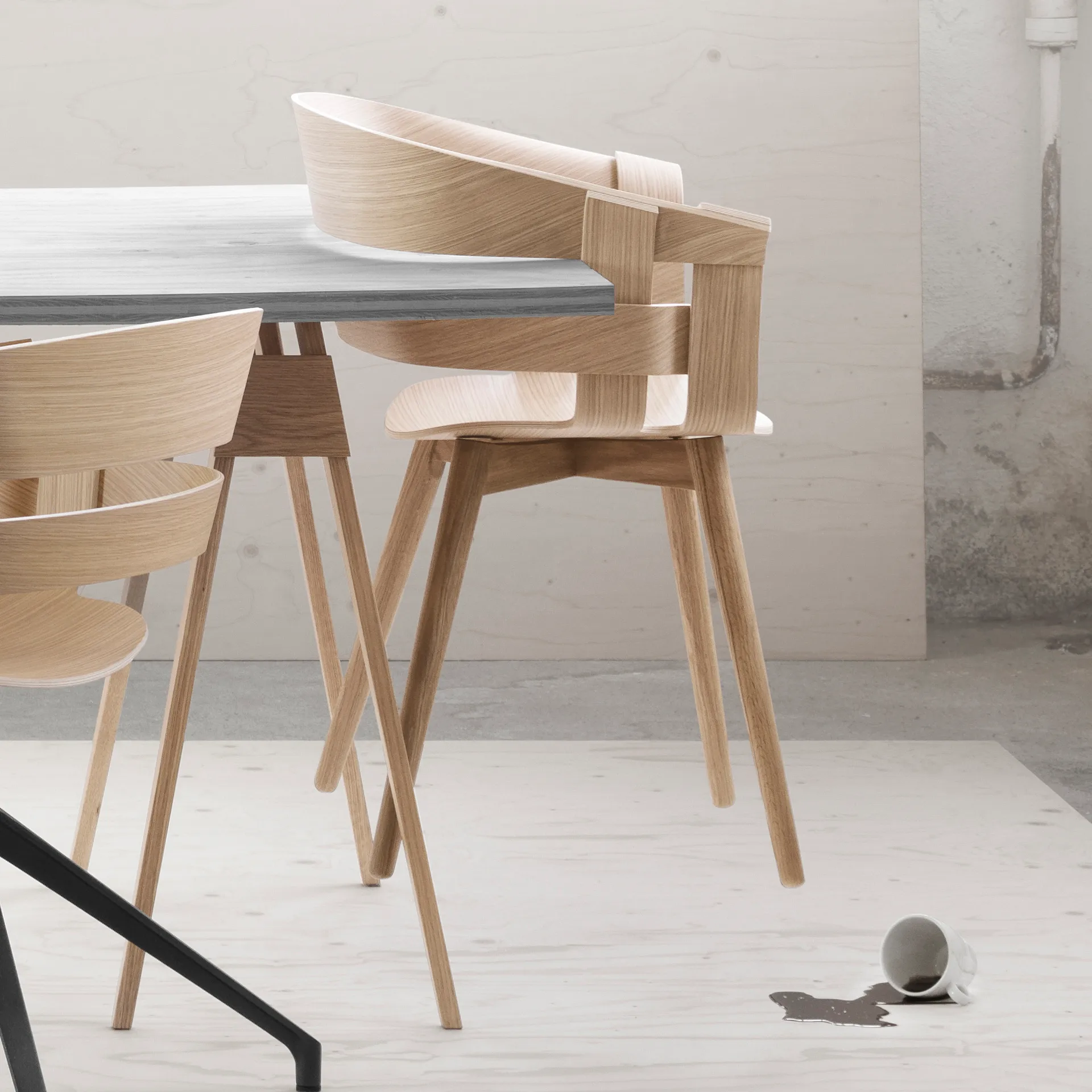 Wick Chair tuoli, taami-Jalat tammea Design House Stockholm