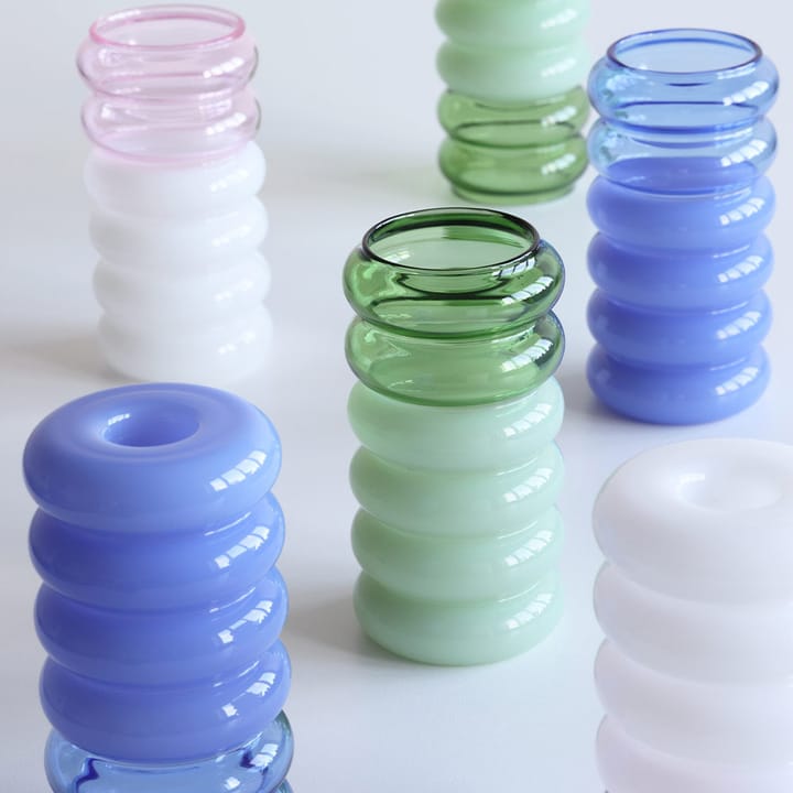 Bubble 2-in-1 vaasi ja kynttilänjalka 13,5 cm - Blue - Design Letters
