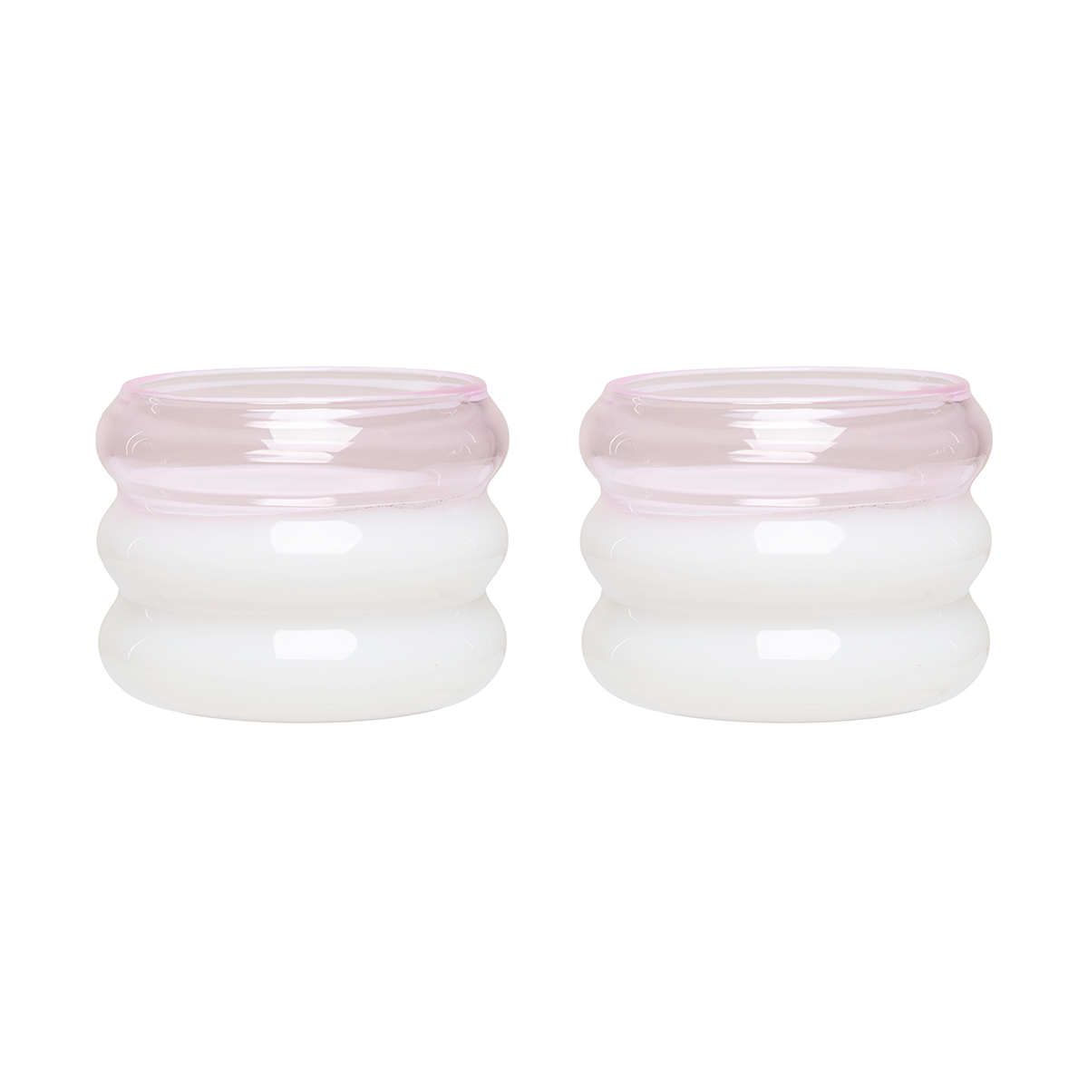 Design Letters Bubble kynttilälyhty 5,6 cm 2-pakkaus Milky white-pink