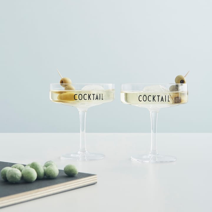 Design Letters -cocktaillasi, 2-pakkaus - Kirkas - Design Letters