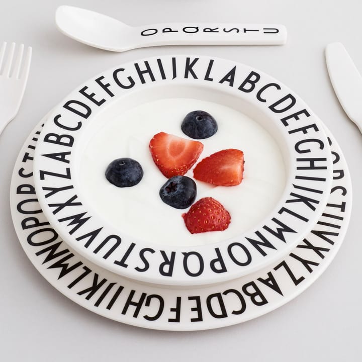 Design Letters Eat & Learn Premium -lahjasetti, Vihreä-valkoinen Design Letters