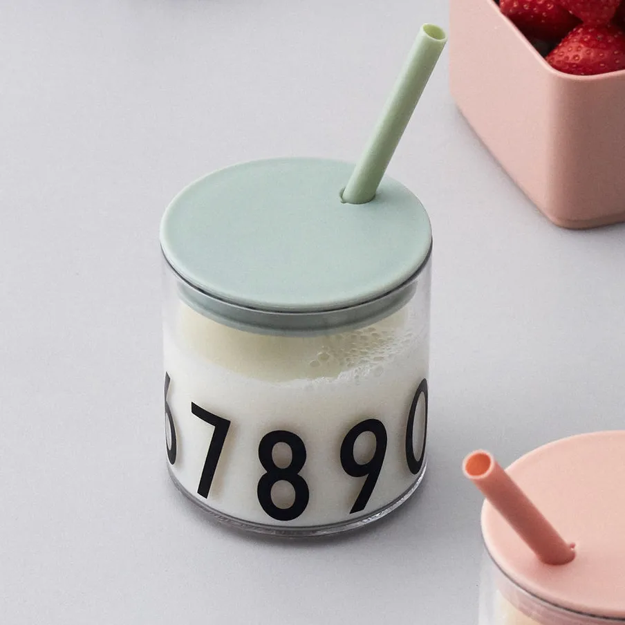 Design Letters Eat & Learn Premium -lahjasetti, Vihreä-valkoinen Design Letters