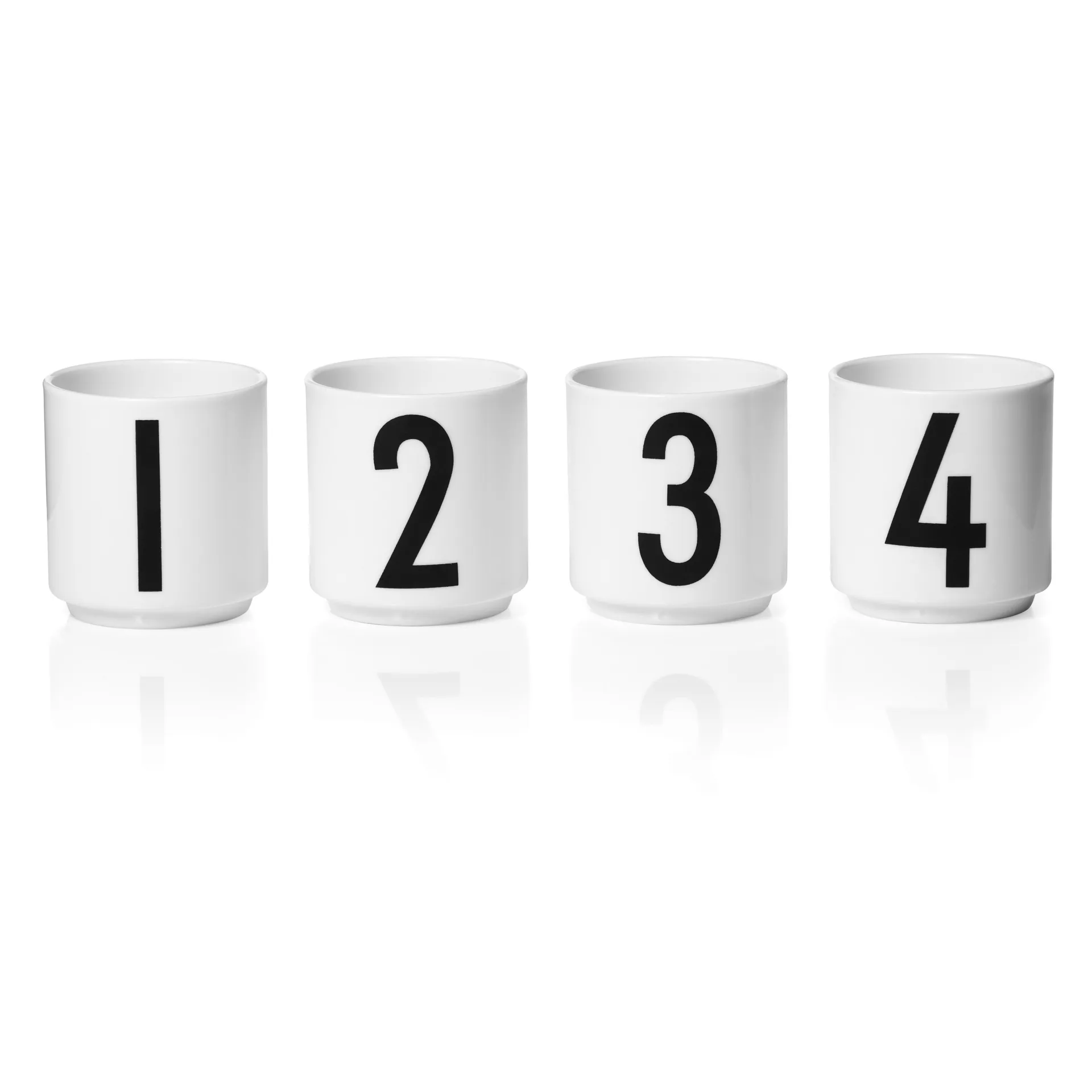 Design Letters espressokuppi 4 kpl, White Design Letters