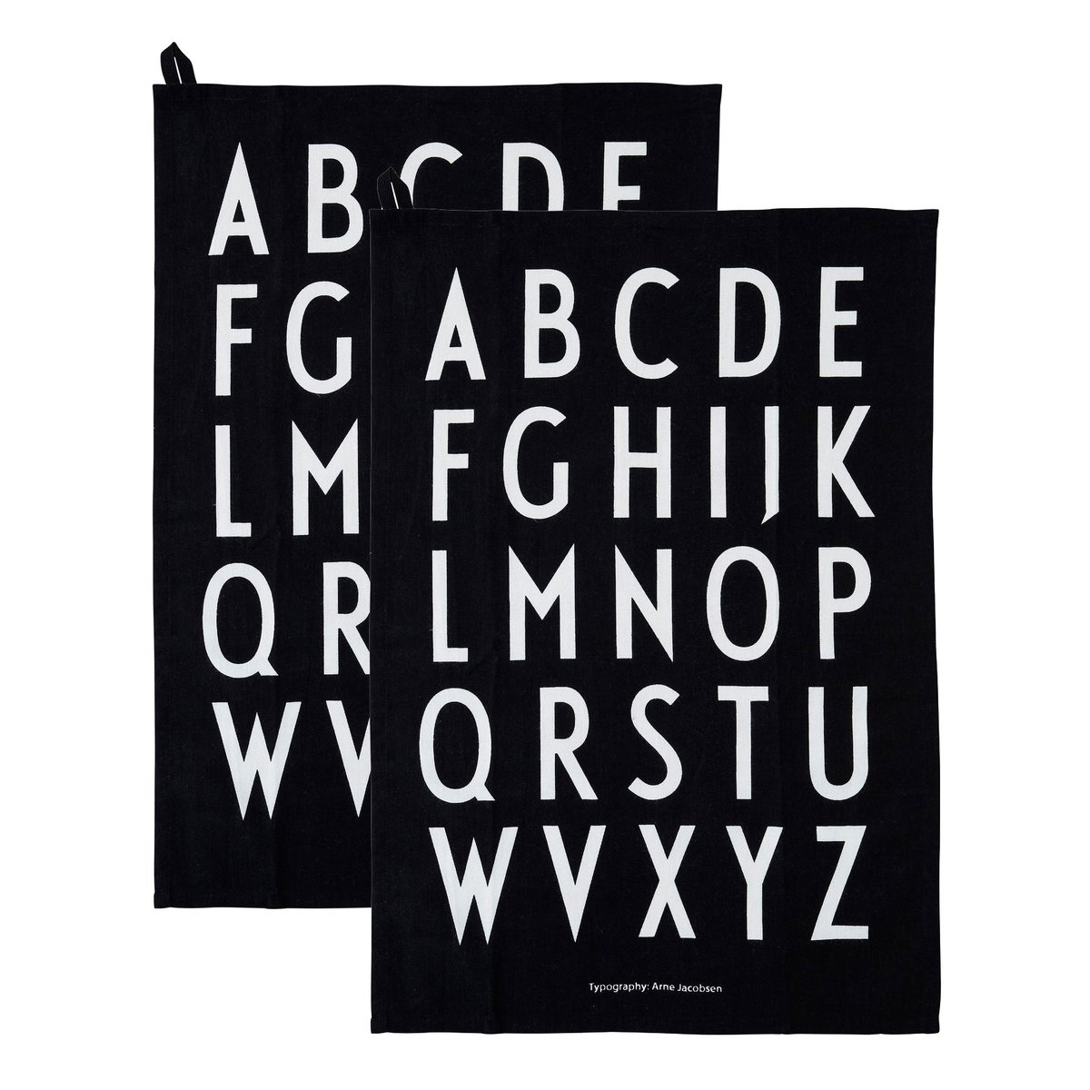 Design Letters Design Letters keittiöpyyhe 40 x 60 cm 2-pakkaus Musta