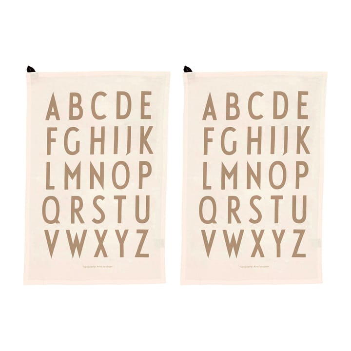 Design Letters keittiöpyyhe 40 x 60 cm 2-pakkaus - Off white - Design Letters