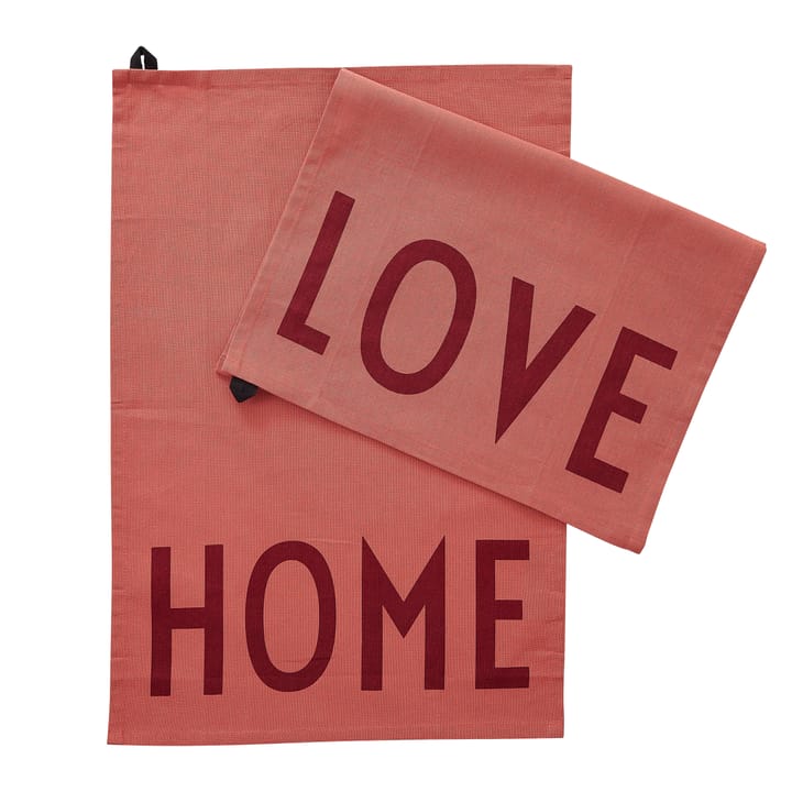 Design Letters keittiöpyyhe suosikki 2 osaa - Love-home-terracotta - Design Letters